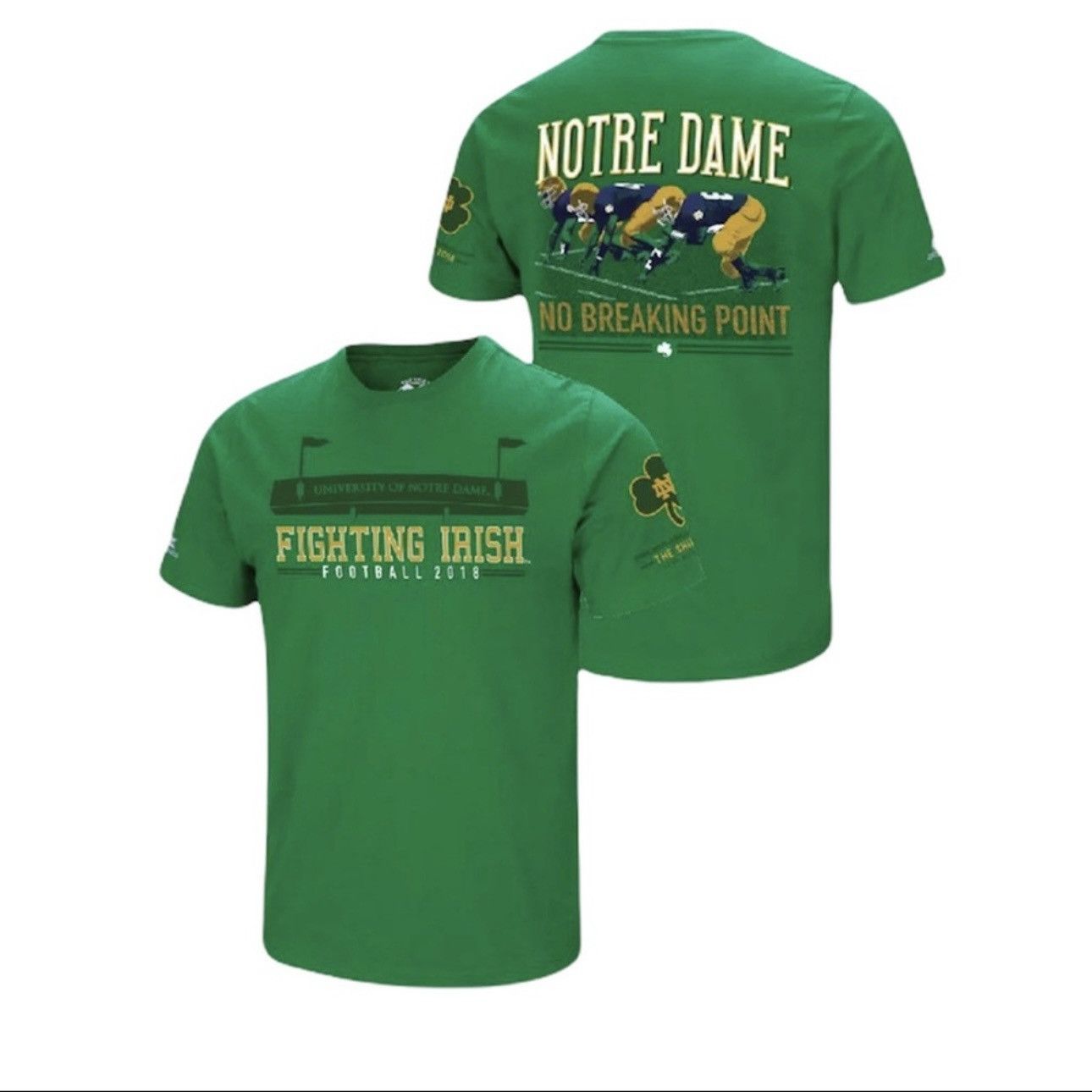 Vintage Limited edition Notre Dame Football Tshirt 2018 Fighting Size US S / EU 44-46 / 1 - 1 Thumbnail