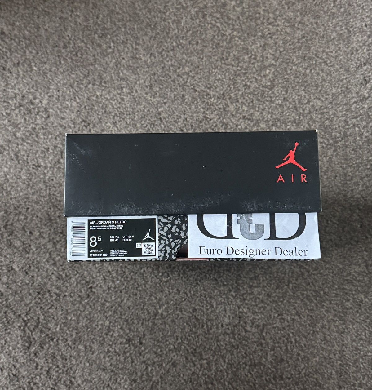 Jordan Brand 💠Air Jordan💠 3 Black CAT (8.5) Size US 8.5 / EU 41-42 - 8 Thumbnail