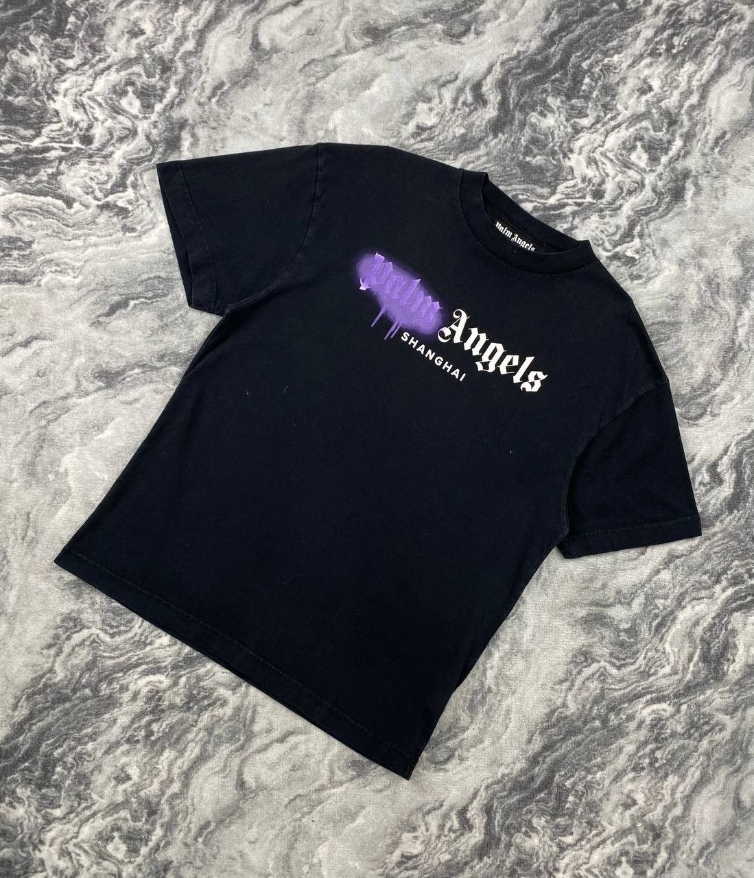 Palm Angels Palm Angels London Sprayed Logo T-shirt Men Size M Black Size US M / EU 48-50 / 2 - 1 Thumbnail