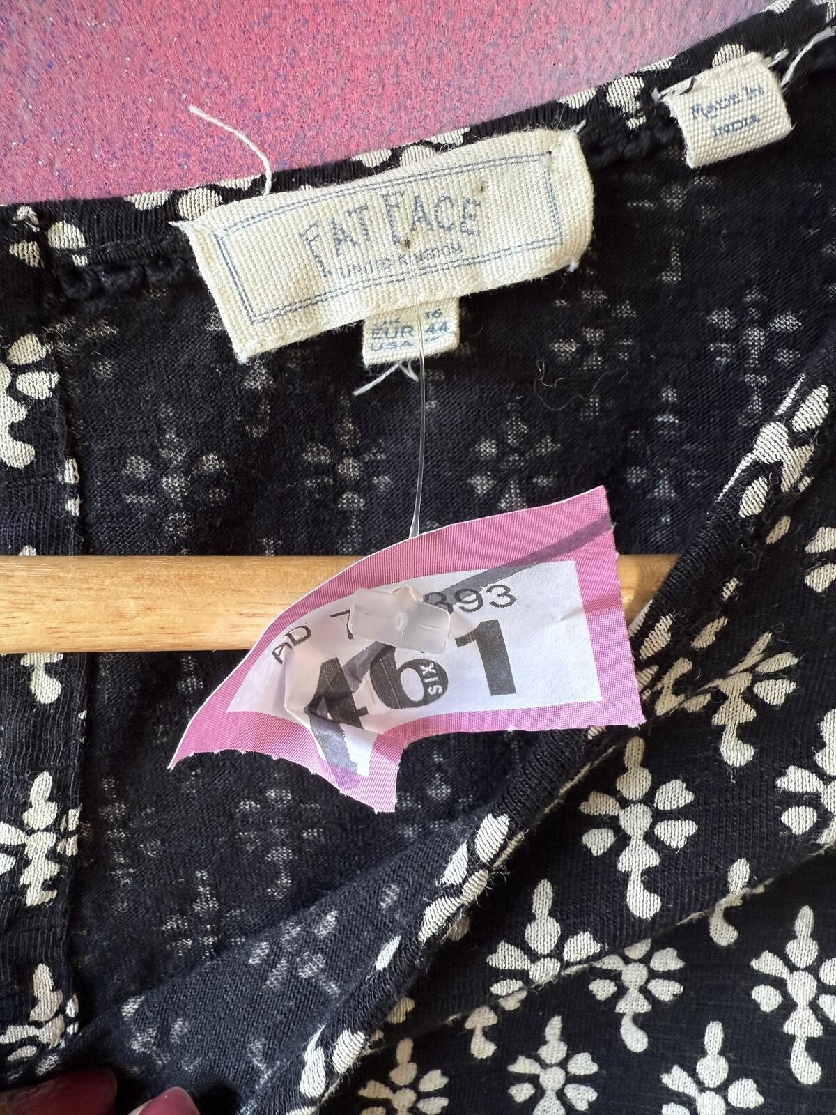 Other Fat Face navy blue & white Geometric Sleeveslees Ruffle Top Size XL / US 12-14 / IT 48-50 - 2 Thumbnail
