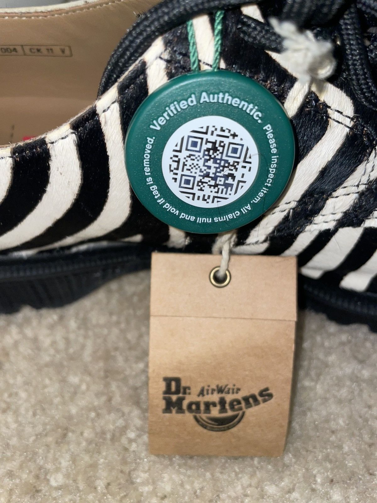 Dr. Martens × Supreme Dr. Martens x Supreme 2046 Zebra Oxfords Size US 11 / EU 44 - 4 Thumbnail