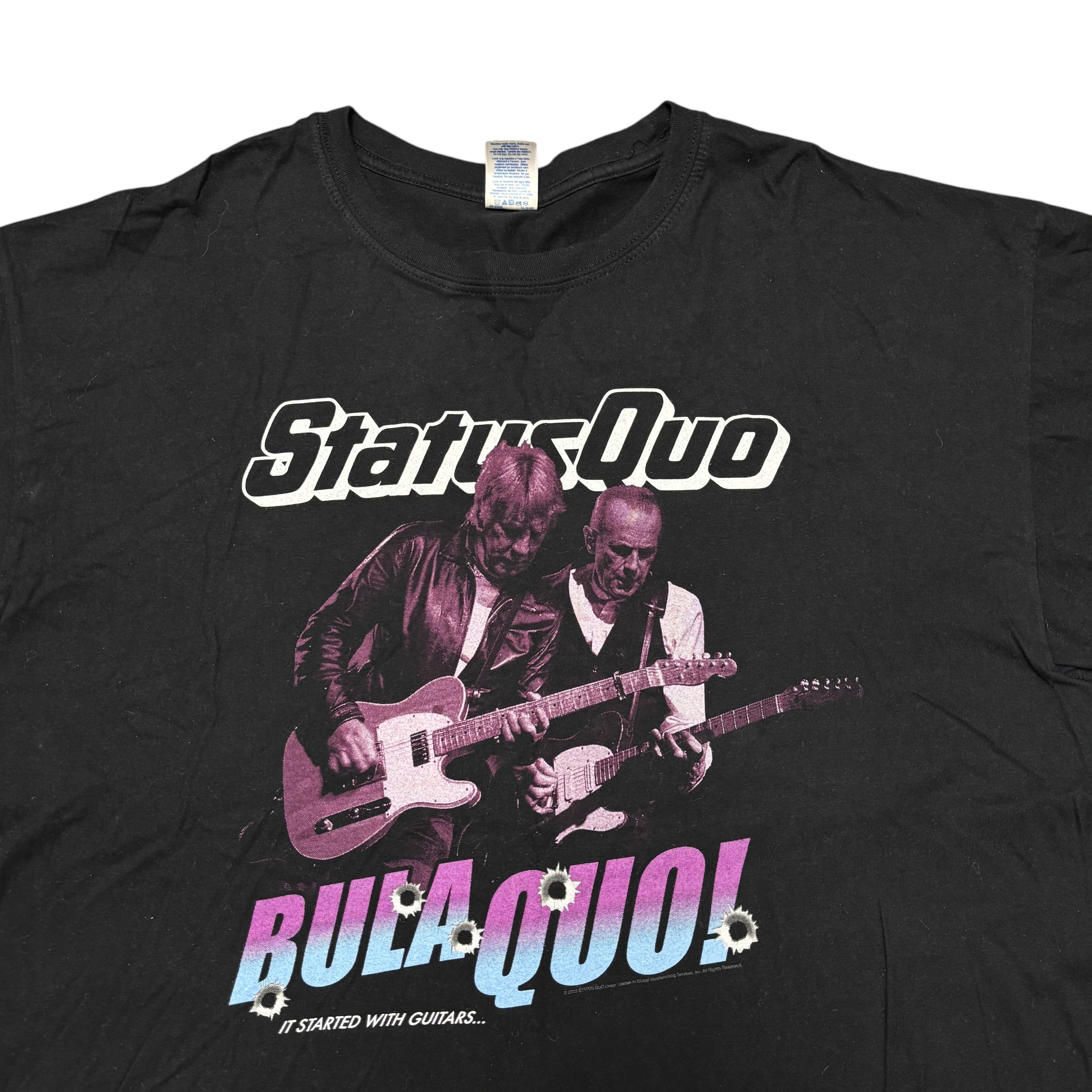 Band Tees × Vintage Status Quo Shirt Vintage Band Tees Bon Jovi Aerosmith Size US XXL / EU 58 / 5 - 4 Thumbnail