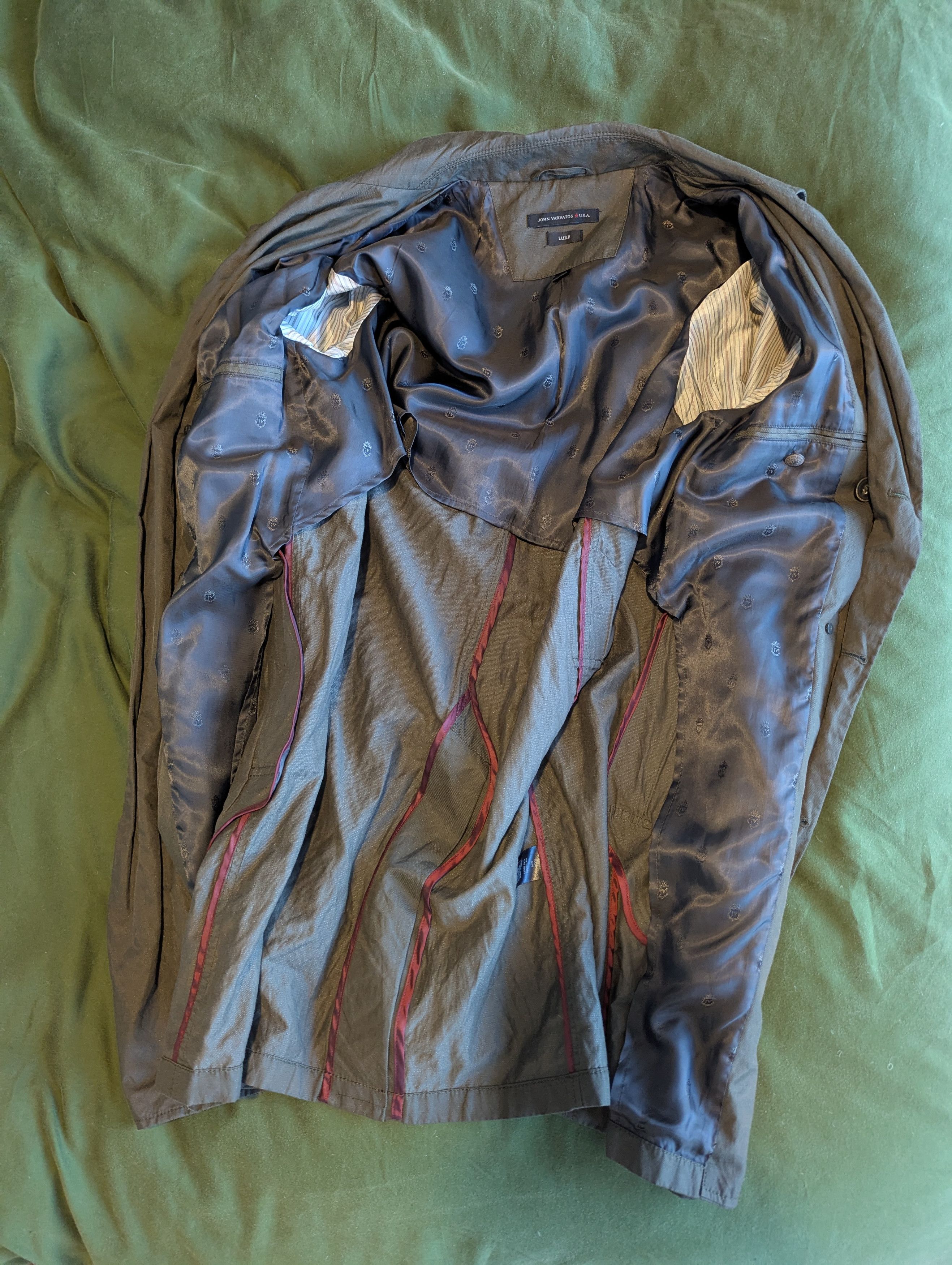 John Varvatos John Varvatos Luxe Modern Trench Coat in Fatigue Size US M / EU 48-50 / 2 - 6 Thumbnail
