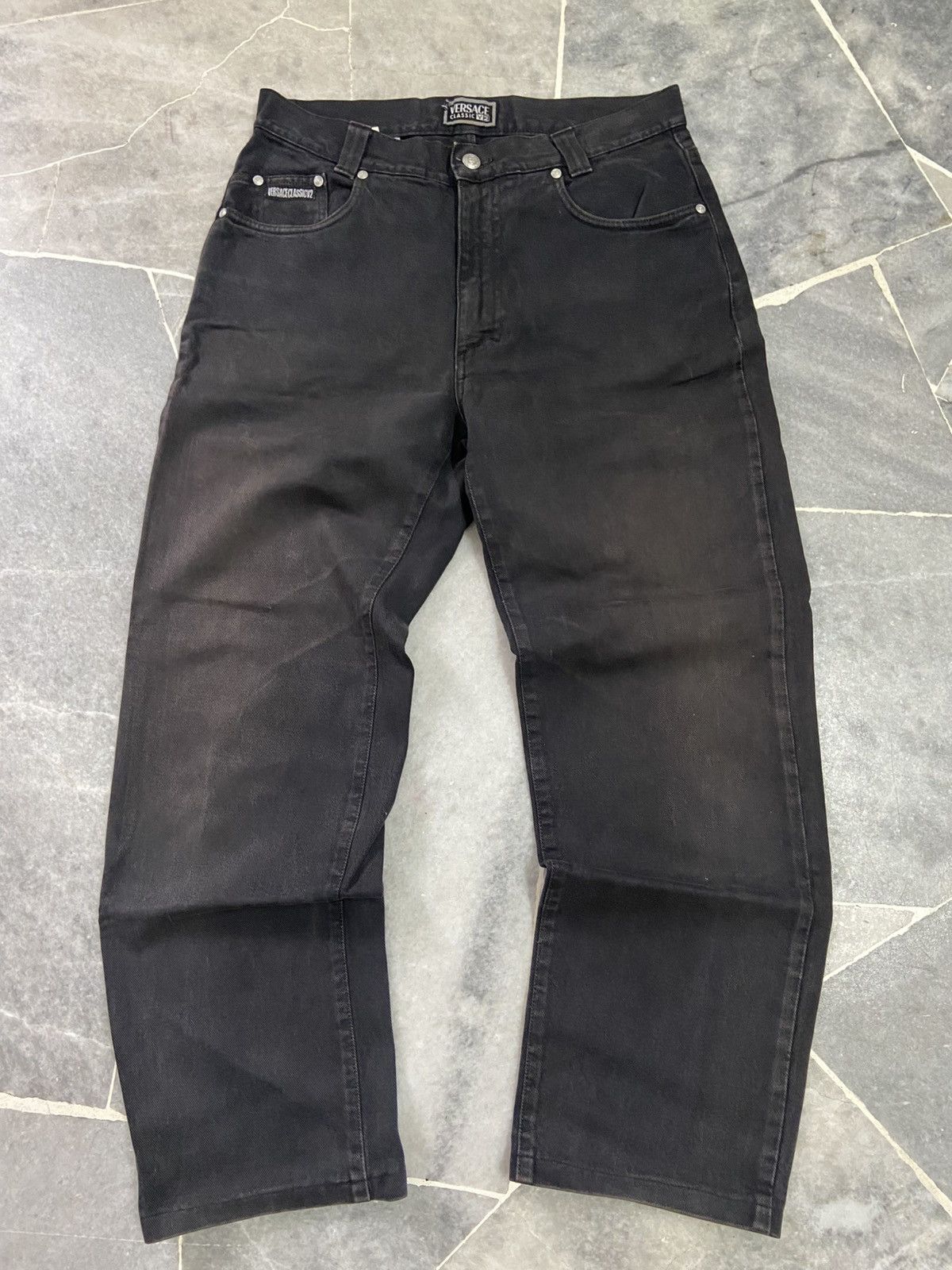 Versace Jeans Couture Vintage Versace Classic V2 Black denim jeans Size US 32 / EU 48 - 1 Thumbnail