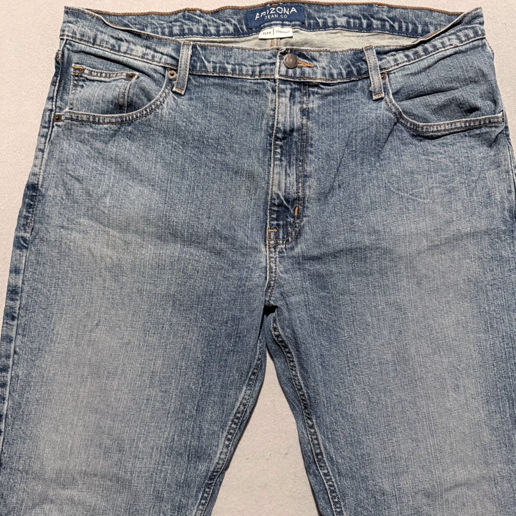 Vintage Arizona Jeans Jeans Men Blue Denim Stretch Mid Rise Straight 38x29 Modern 5-Pocket Mens Size US 38 / EU 54 - 3 Thumbnail