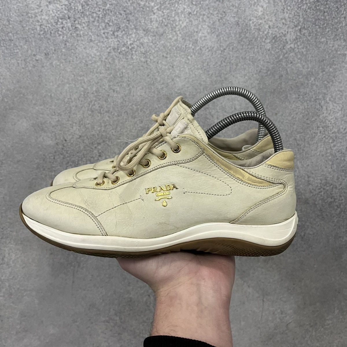 Prada Prada Milano Leather Low Shoes Sneaker Size US 8.5 / IT 38.5 - 6 Thumbnail