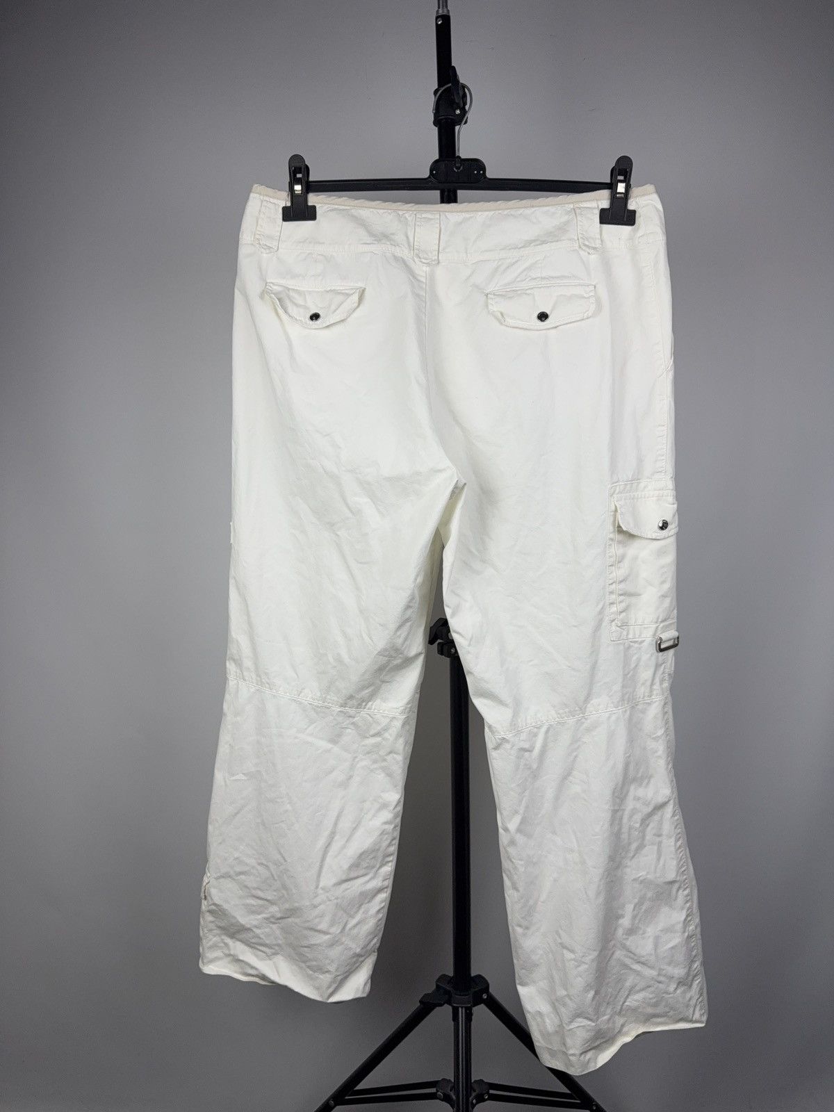 Bogner Avant Garde Y2K 00s Bogner White Technical Nylon Cargo Pants Size 33" - 10 Thumbnail