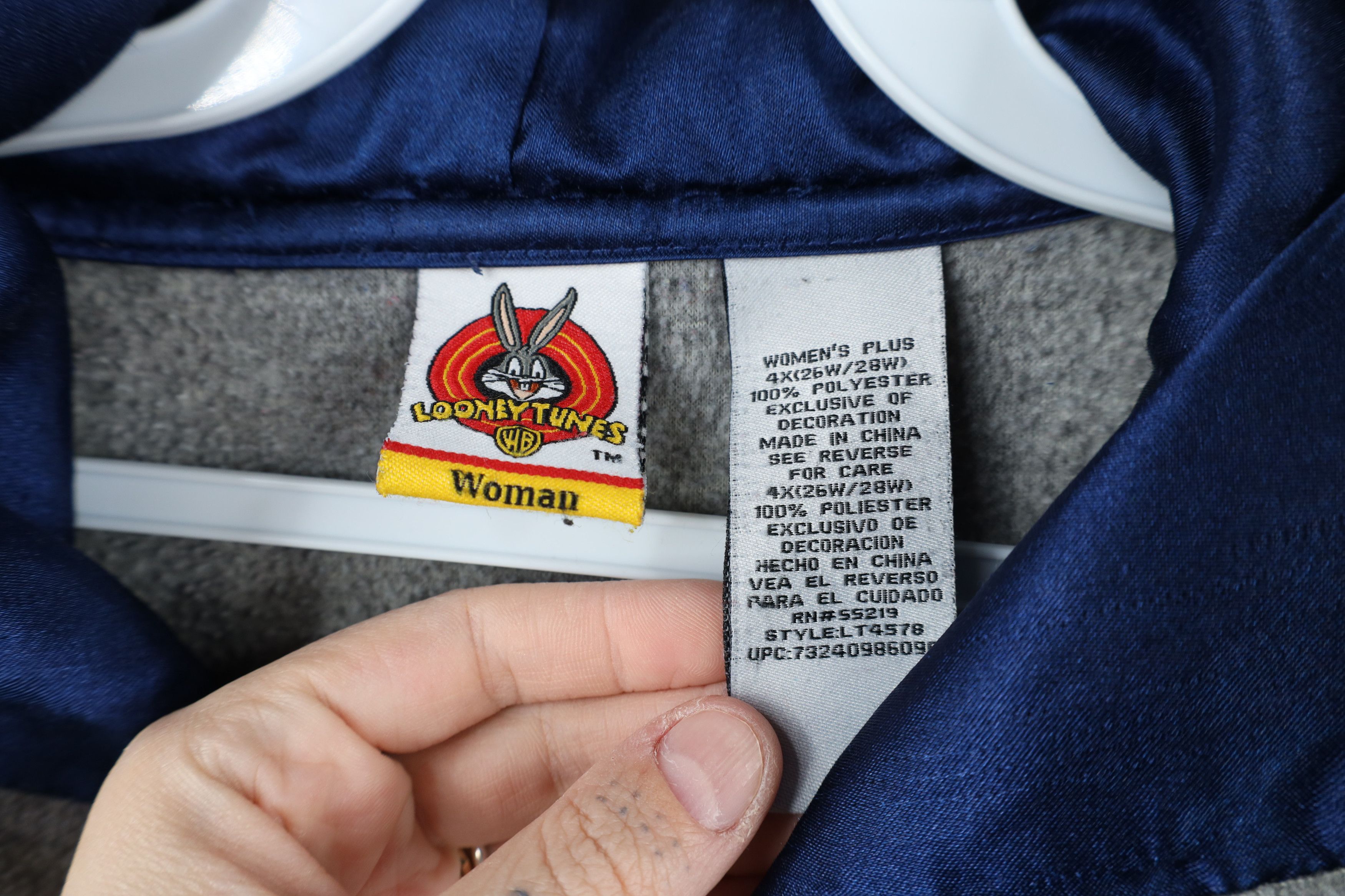 Vintage Vintage 90s Looney Tunes Feisty Tweety Bird Fleece Hoodie Size 4XL / US 24-26 - 8 Thumbnail