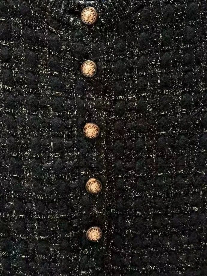 Chanel Chanel Metropolitan Series Black and Gold Knitted Dress Size XS / US 0-2 / IT 36-38 - 3 Thumbnail