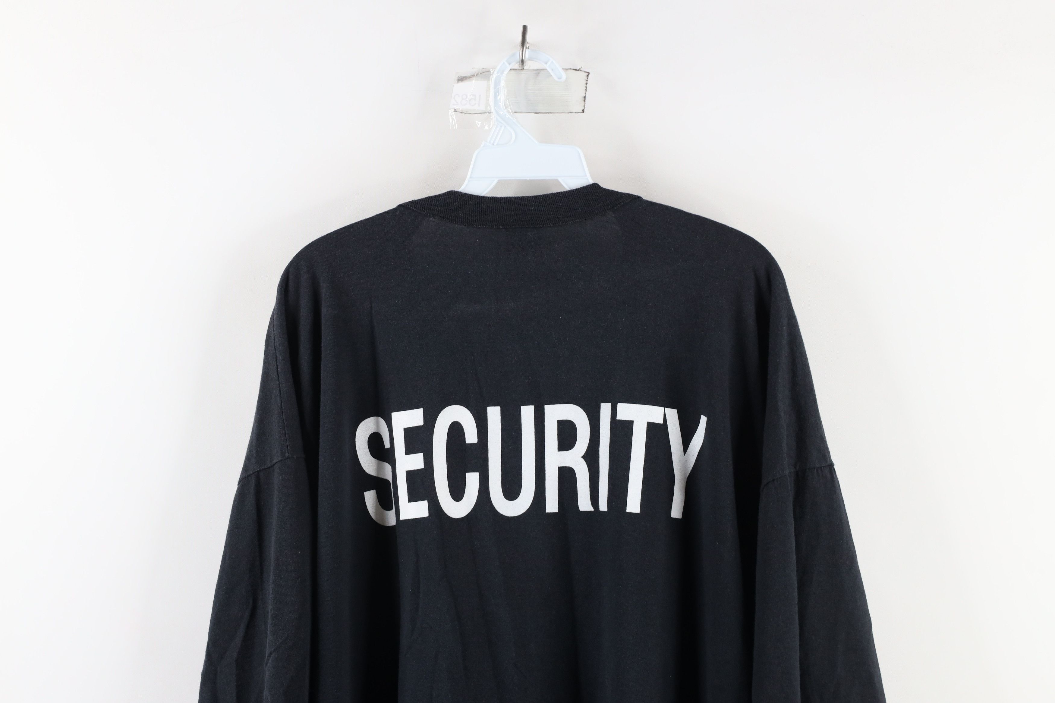 Vintage Vintage 90s Streetwear Spell Out Security T-Shirt Black USA Size US XXL / EU 58 / 5 - 10 Thumbnail