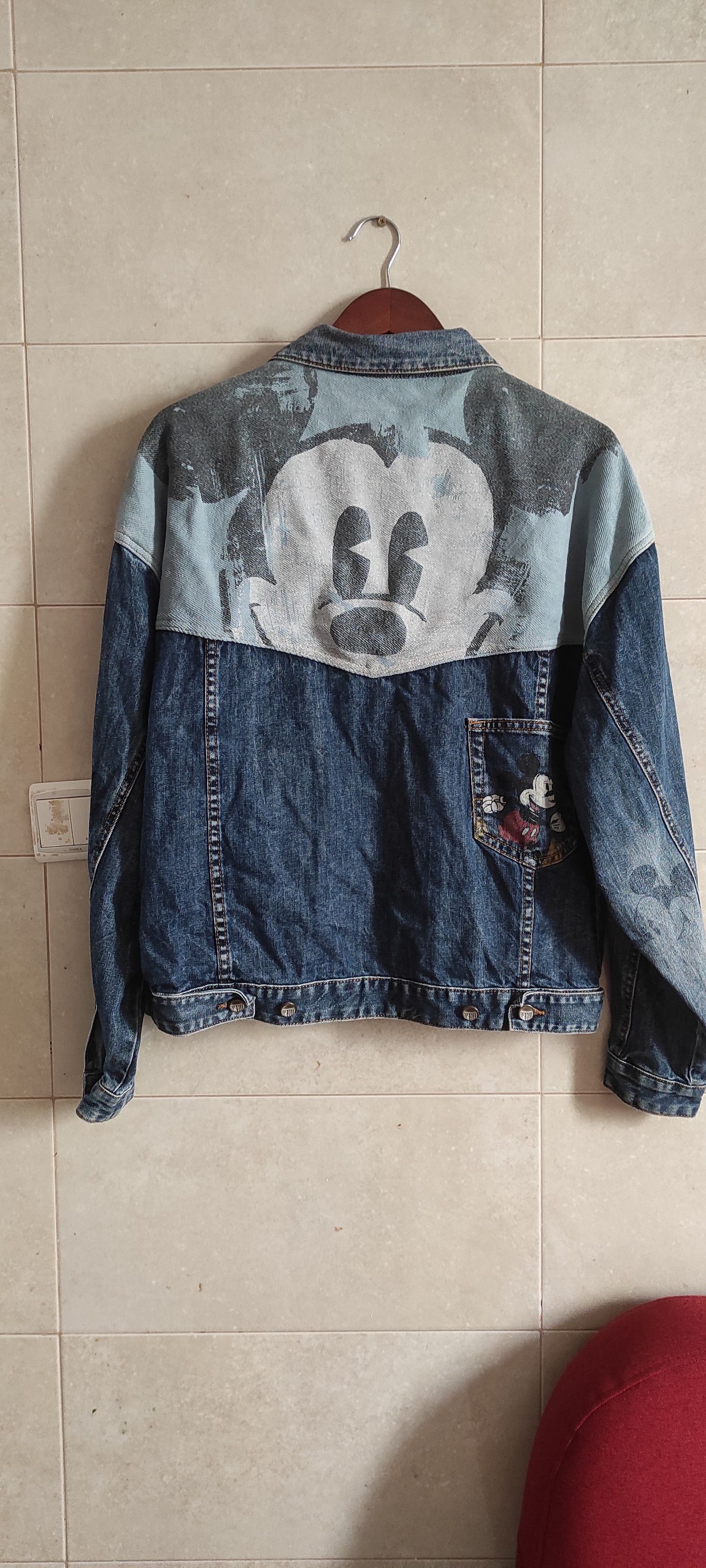 Desigual × Disney Desigual Women's Patchwork Mickey Mouse Graphic Denim Jacket Size M / US 6-8 / IT 42-44 - 7 Thumbnail