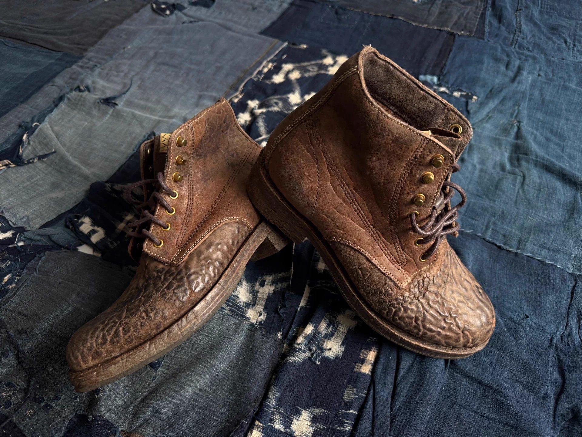 Visvim VISVIM 25AW Virgil Boots-Folk Distressed Leather Work Boots Size US 9 / EU 42 - 2 Thumbnail