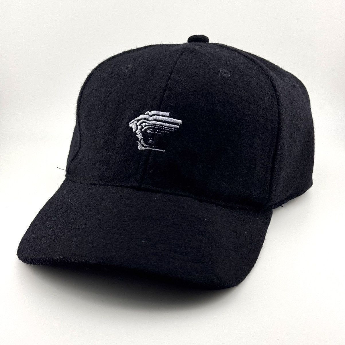 Versace Vtg 90s Versace Sport Medusa Logo Wool Fitted Black Cap Size ONE SIZE - 2 Thumbnail