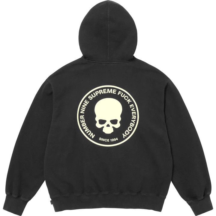 Number (N)ine × Supreme Supreme Number Nine Hooded Sweatshirt in Black Size US XXL / EU 58 / 5 - 2 Thumbnail
