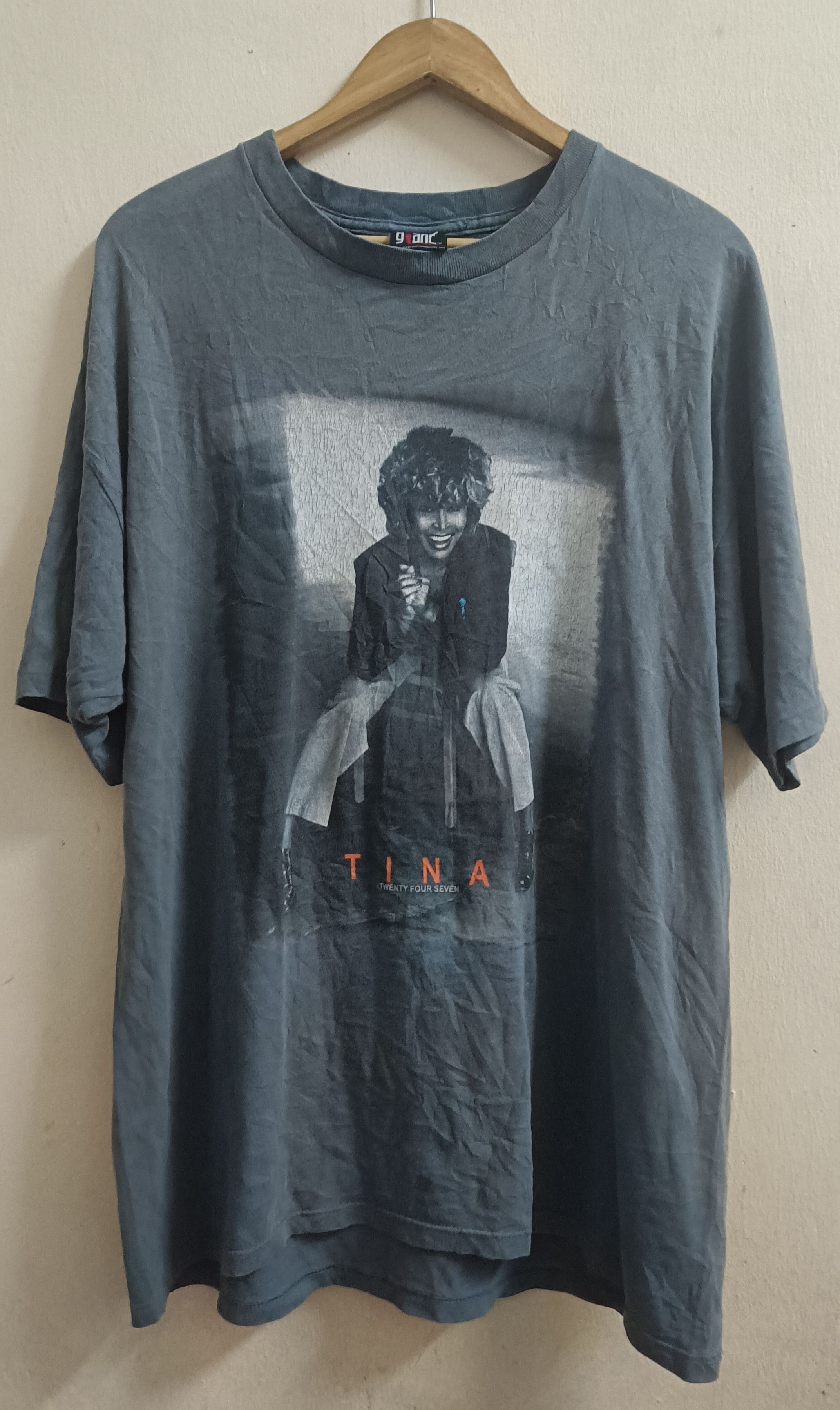 image of Rap Tees x Tour Tee Vintage Tina Turner Tour Tee in Blue, Men's (Size XL)