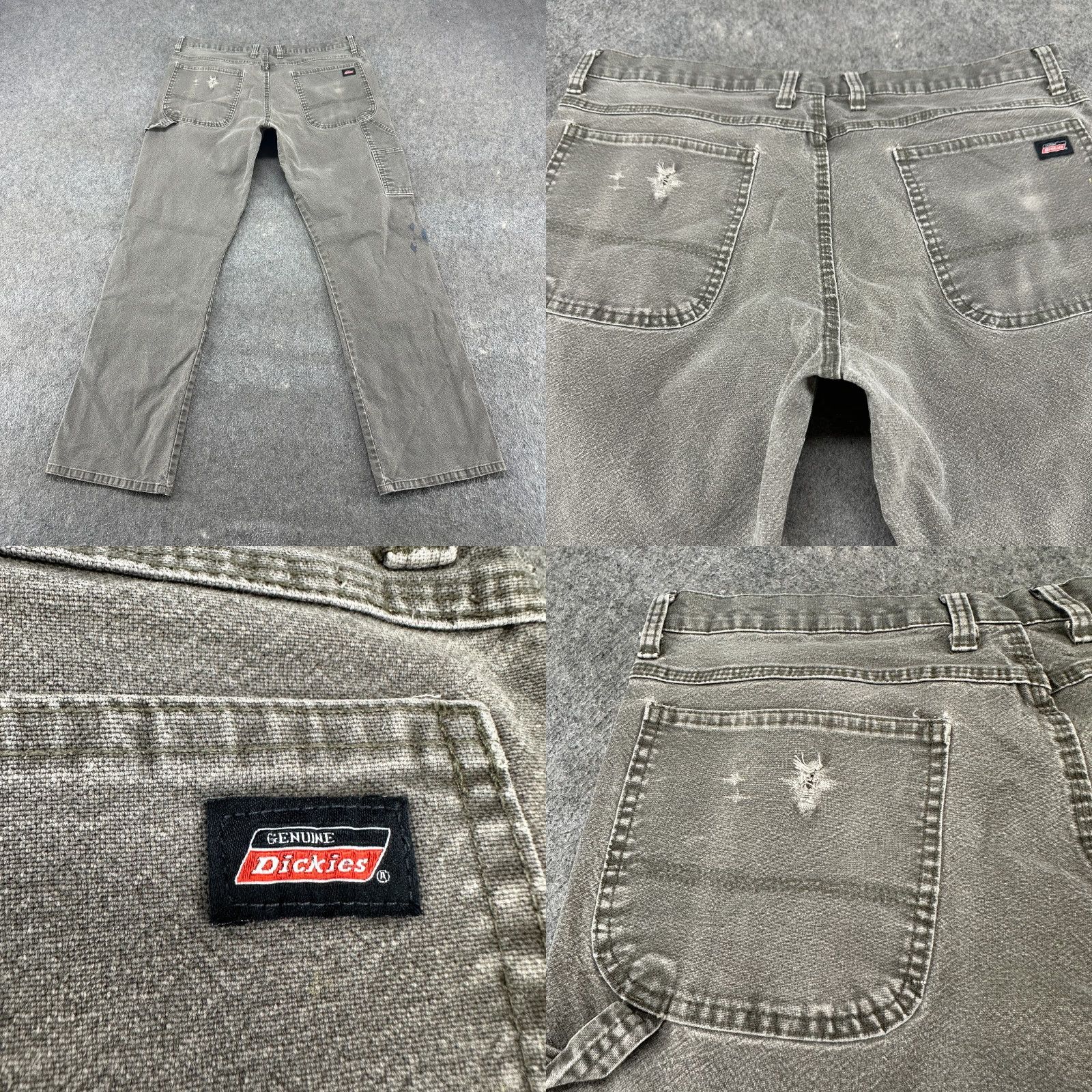 Dickies Dickies Pants Mens 36x34 Green Carpenter Relaxed Fit Cotton Canvas Distressed Shirt? Size US 36 / EU 52 - 8 Thumbnail
