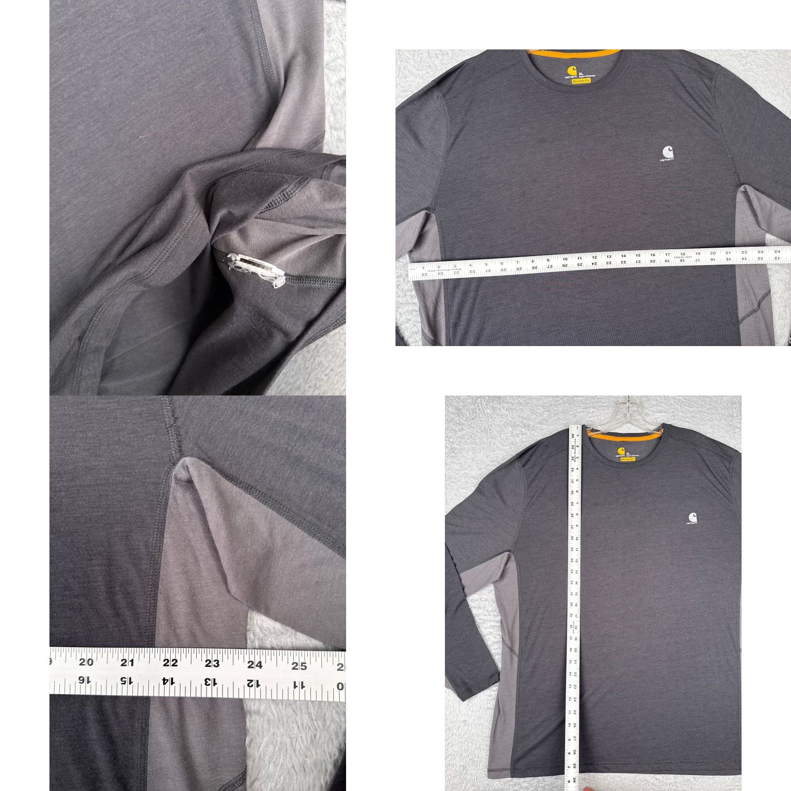 Carhartt Carhartt Shirt Men Extra Large Gray Long Sleeve Crew Neck Poly Blend Workwear Size US XL / EU 56 / 4 - 8 Thumbnail