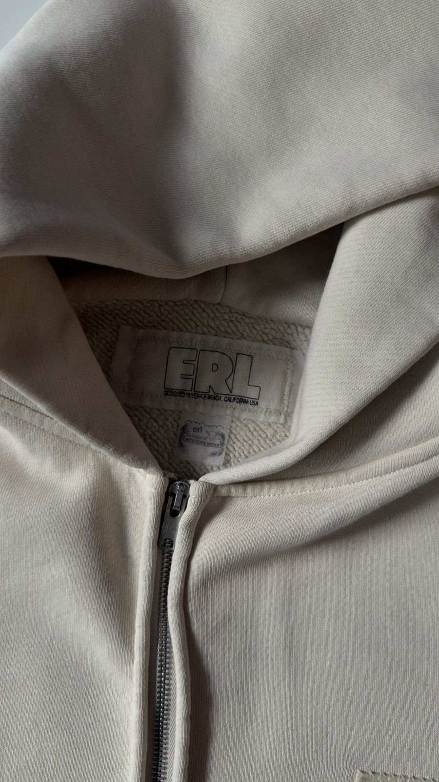 ERL ERL Off white varsity zip up hoodie Size US L / EU 52-54 / 3 - 6 Thumbnail