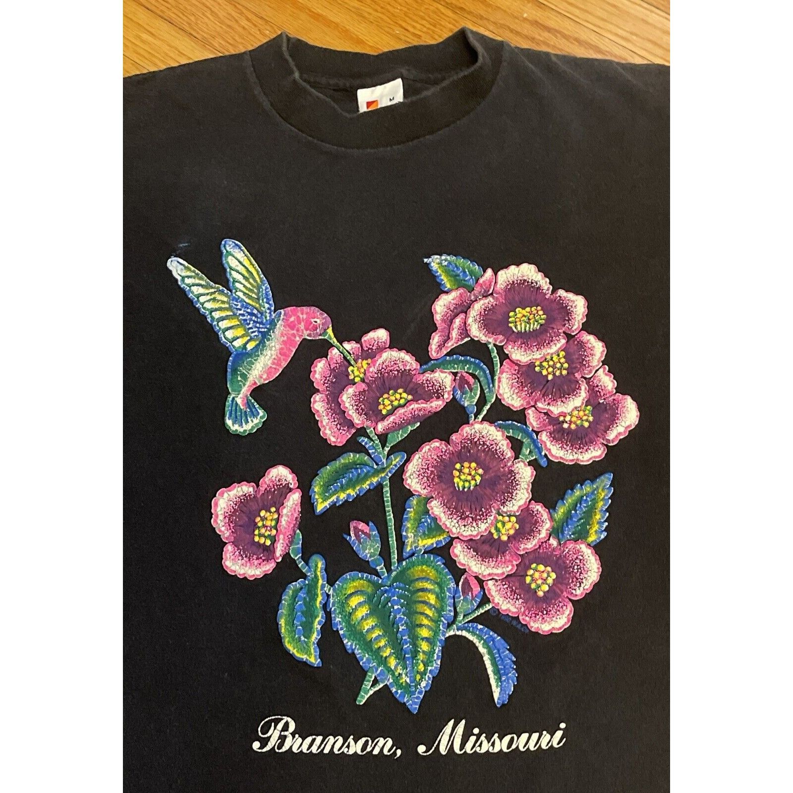 Vintage Vintage 90s Medium Branson Missouri Hummingbird Floral Singl Size US M / EU 48-50 / 2 - 3 Thumbnail