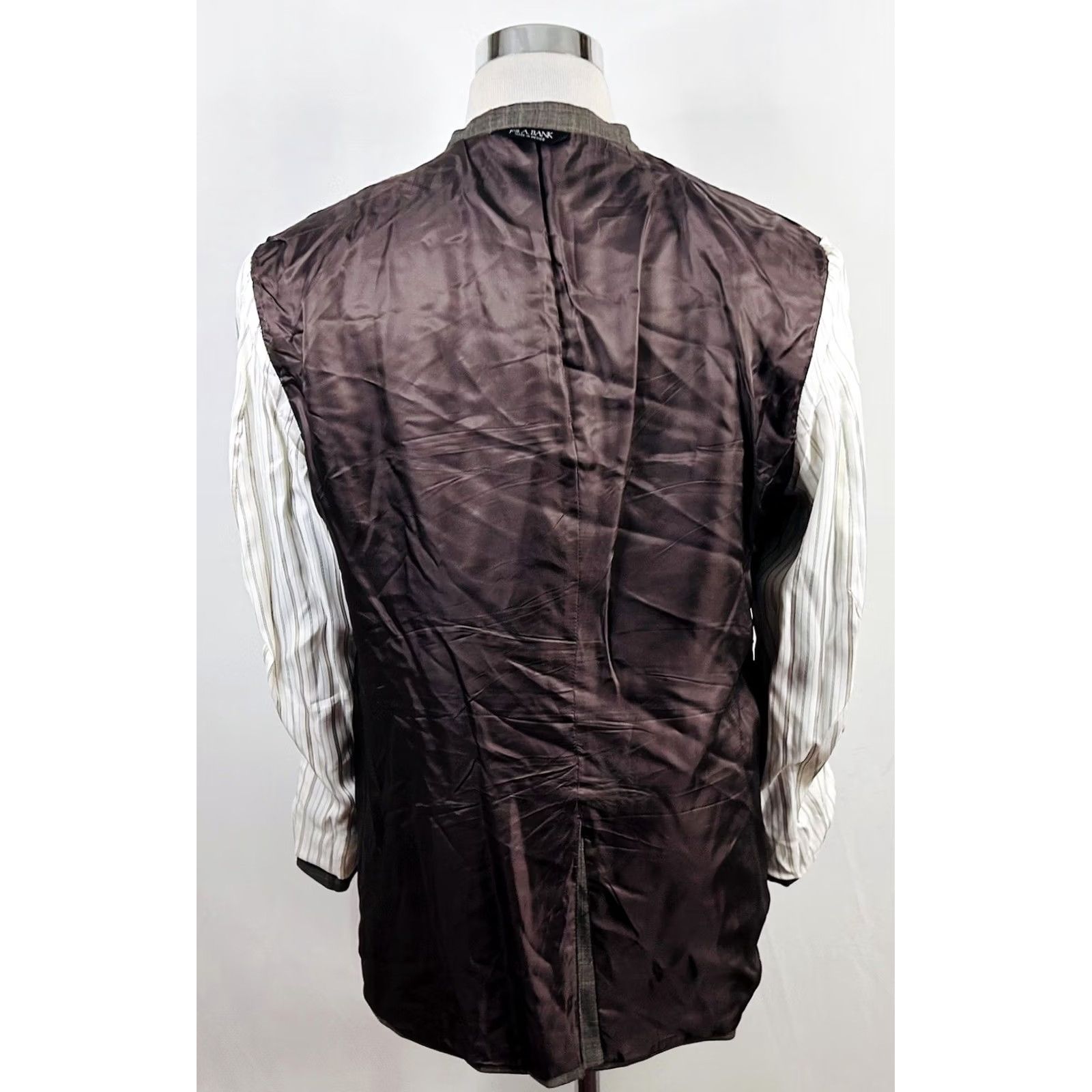 Jos. A. Bank Jos A Bank Sport Coat 44R Brown Glen Plaid Two-Button Lined Vented Wool Jacket/Coat Mens Size US XS / EU 42 / 0 - 7 Thumbnail