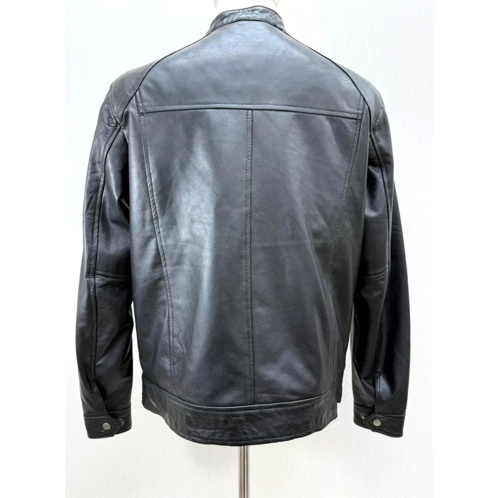 Vintage Men's Italian Sheepskin Leather Premium Soft Black Jacket L Large Size US L / EU 52-54 / 3 - 2 Thumbnail