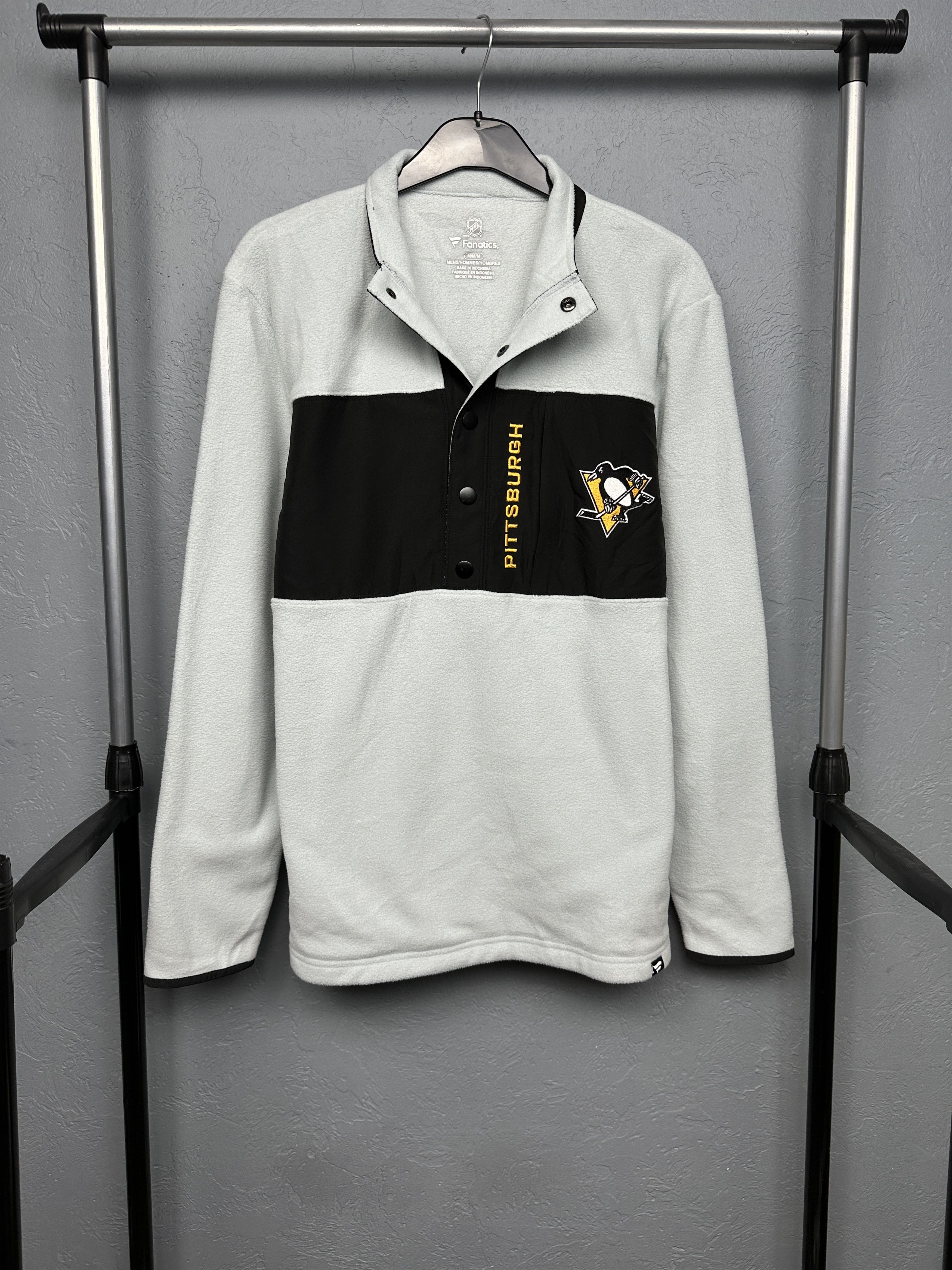 NHL Pittsburgh Penguins Mens 1\4 Zip Fleece Jacket Size US M / EU 48-50 / 2 - 1 Thumbnail