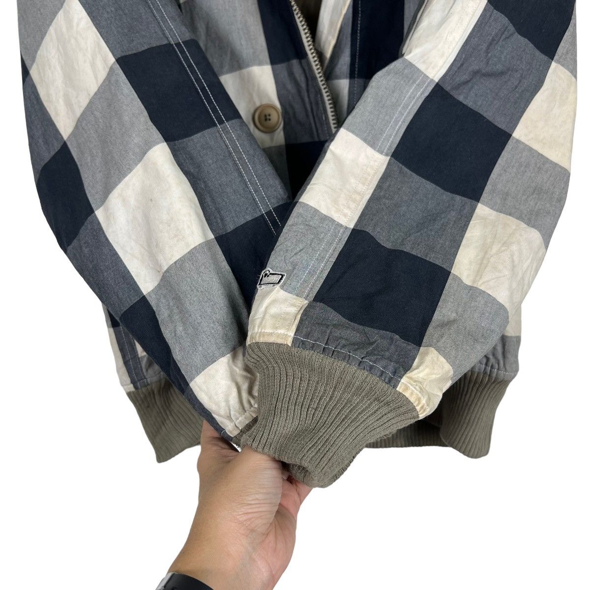 Vintage 🔥 VINTAGE WOOLRICH CHECKER FAUX FUR TRIM BOMBER JACKET Size US M / EU 48-50 / 2 - 13 Thumbnail
