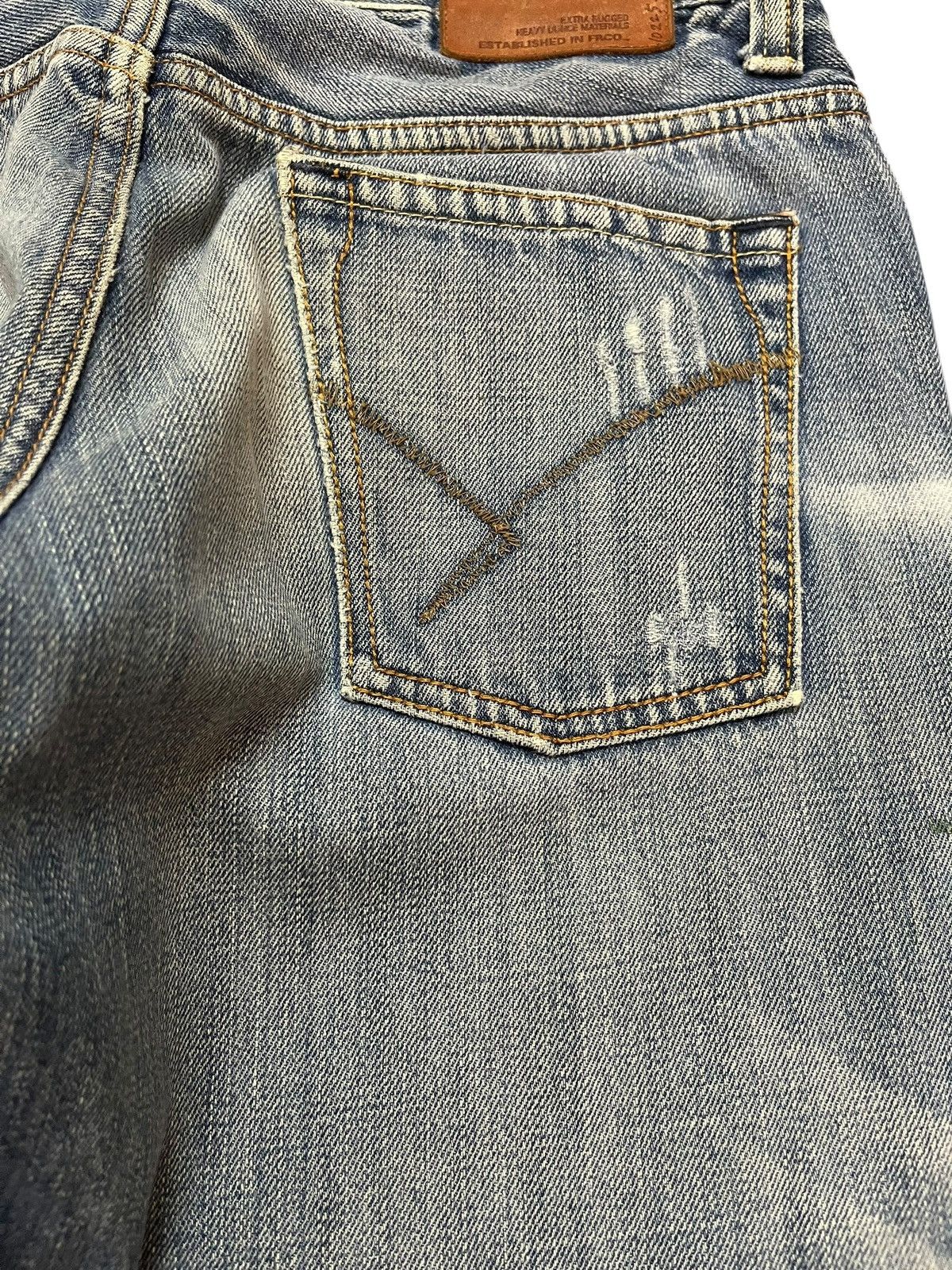 Fashion Victim Vintage Flash Report Extra Rugged Faded Distressed Denim Size US 29 - 7 Thumbnail