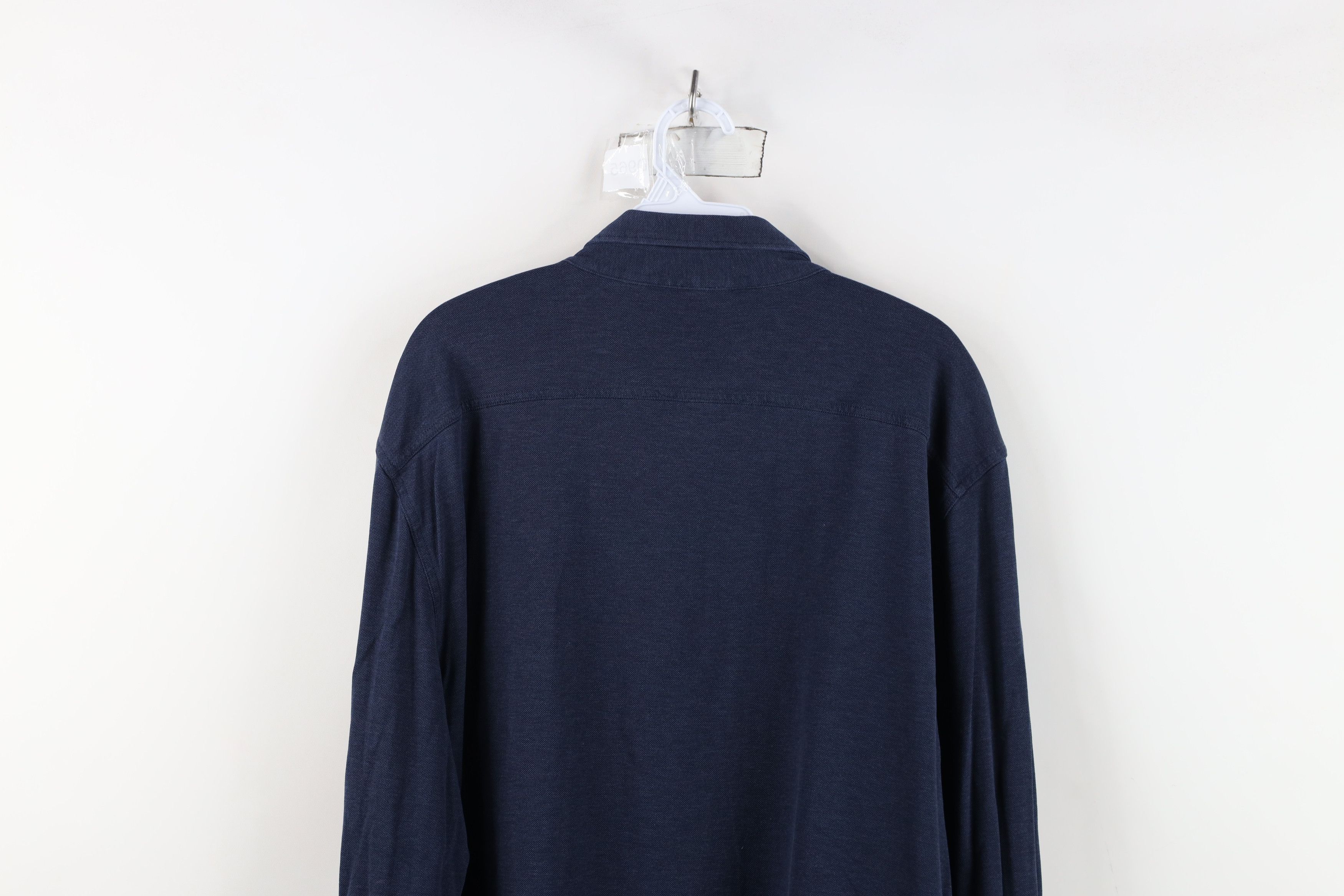 Brooks Brothers Brooks Brothers Cotton Knit Collared Button Down Shirt Blue Size US XL / EU 56 / 4 - 14 Thumbnail