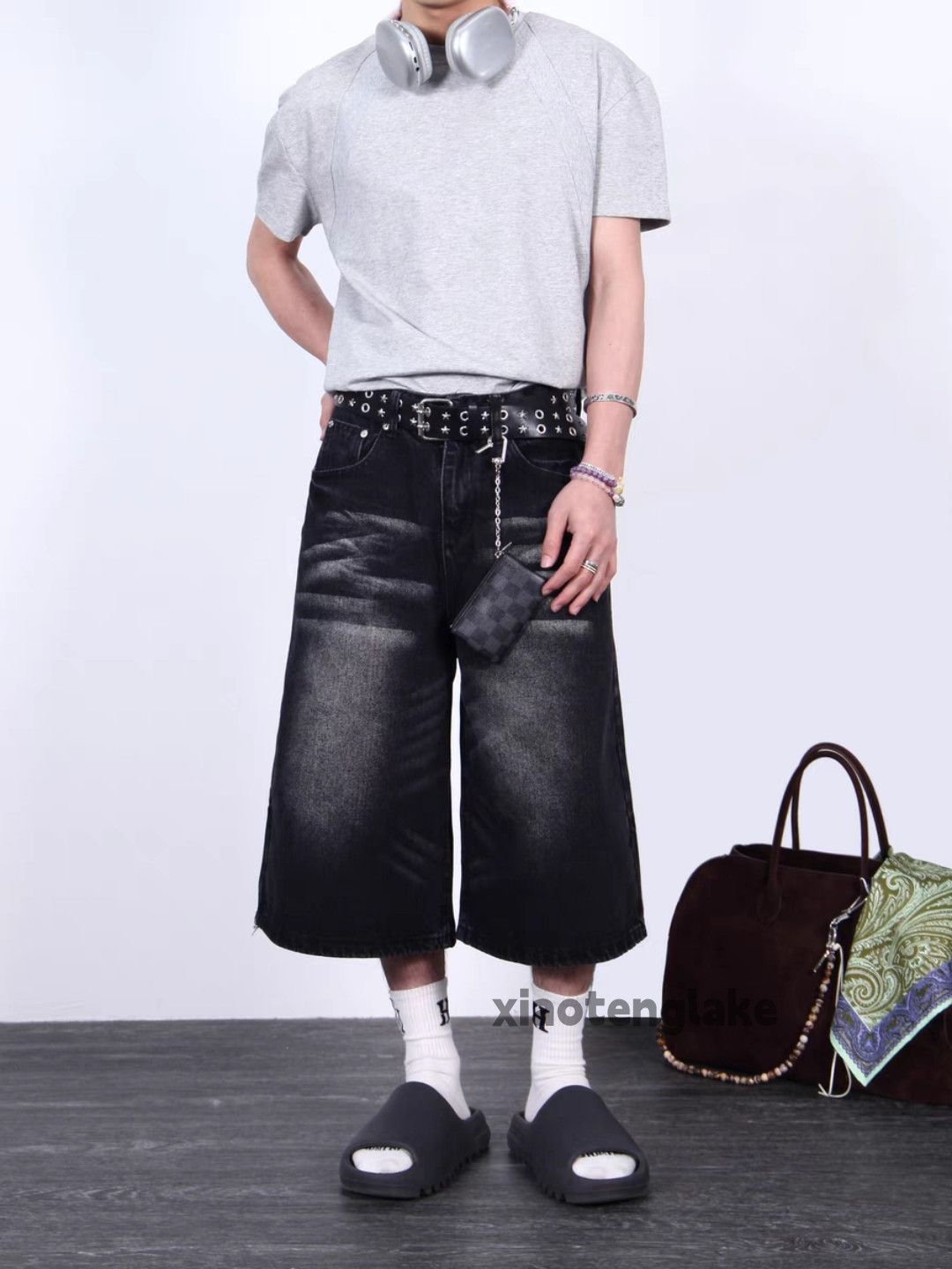 Vintage Unisex utility loose baggy skate hiphop flared shorts Size US 32 / EU 48 - 1 Thumbnail