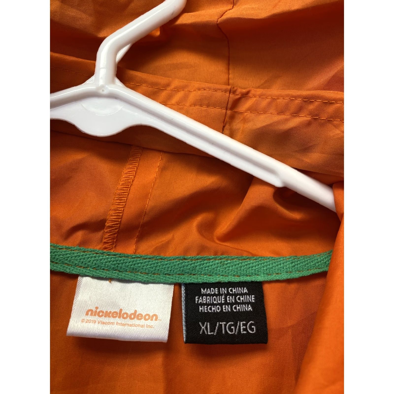 Nickelodeon Nickelodeon Orange Windbreaker Hoodie Jacket Size XL 96-44 Size US XL / EU 56 / 4 - 3 Thumbnail