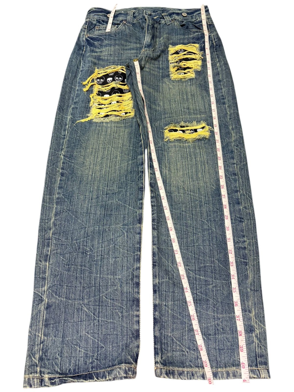 Junya Watanabe Vintage Japanese Brand Buckle Back Patch Distress Loose Jean Size 30" / US 8 / IT 44 - 7 Thumbnail
