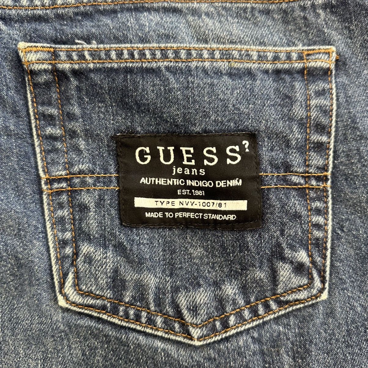 Guess Vintage 90s Guess Made in USA 100% Cotton Baggy Jeans Size US 34 / EU 50 - 3 Thumbnail