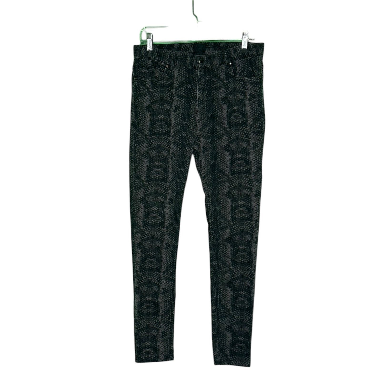 H&M H&M gray snake print skinny fit jeans size 31 Size 32" / US 10 / IT 46 - 8 Thumbnail