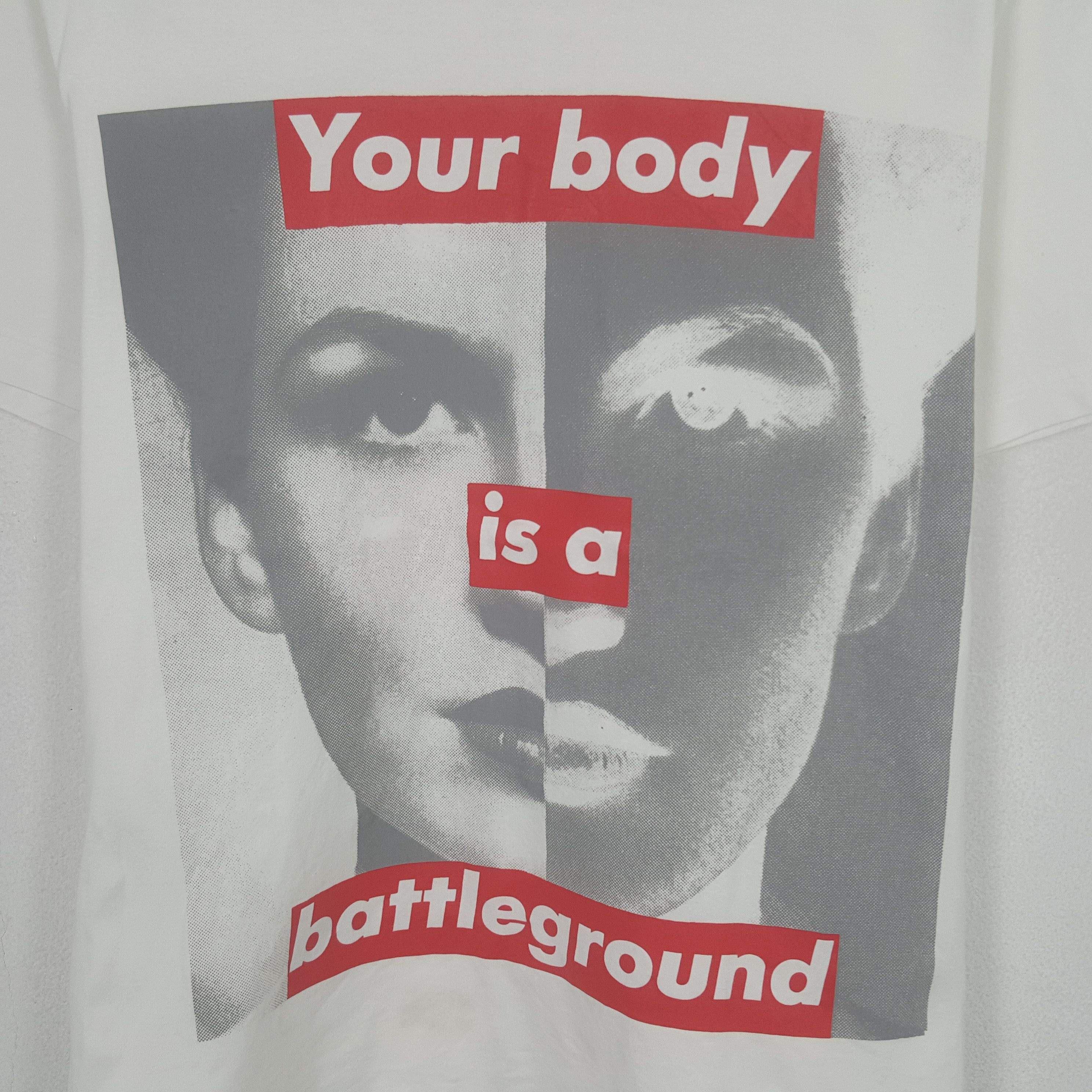 Barbara Kruger Vintage Barbara Kruger Your Body Is A Battle ground Tshirt Size US L / EU 52-54 / 3 - 2 Thumbnail
