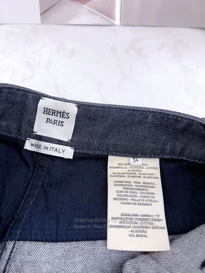 Hermes Hermes Denim Shorts Size 42" / US 20 - 2 Thumbnail