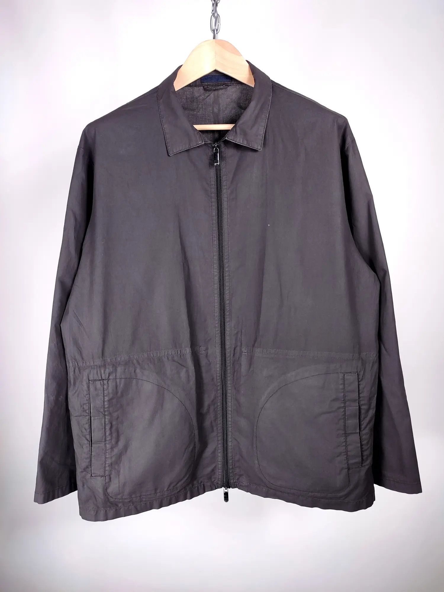 Emporio Armani 90's Emporio Armani Vintage Chore PU Worker jacket Size US XL / EU 56 / 4 - 2 Thumbnail