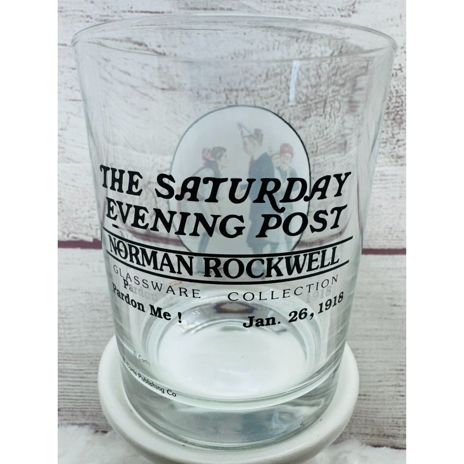 Other Norman Rockwell Saturday Evening Post "PARDON ME!" Glass Cup Size ONE SIZE - 2 Thumbnail