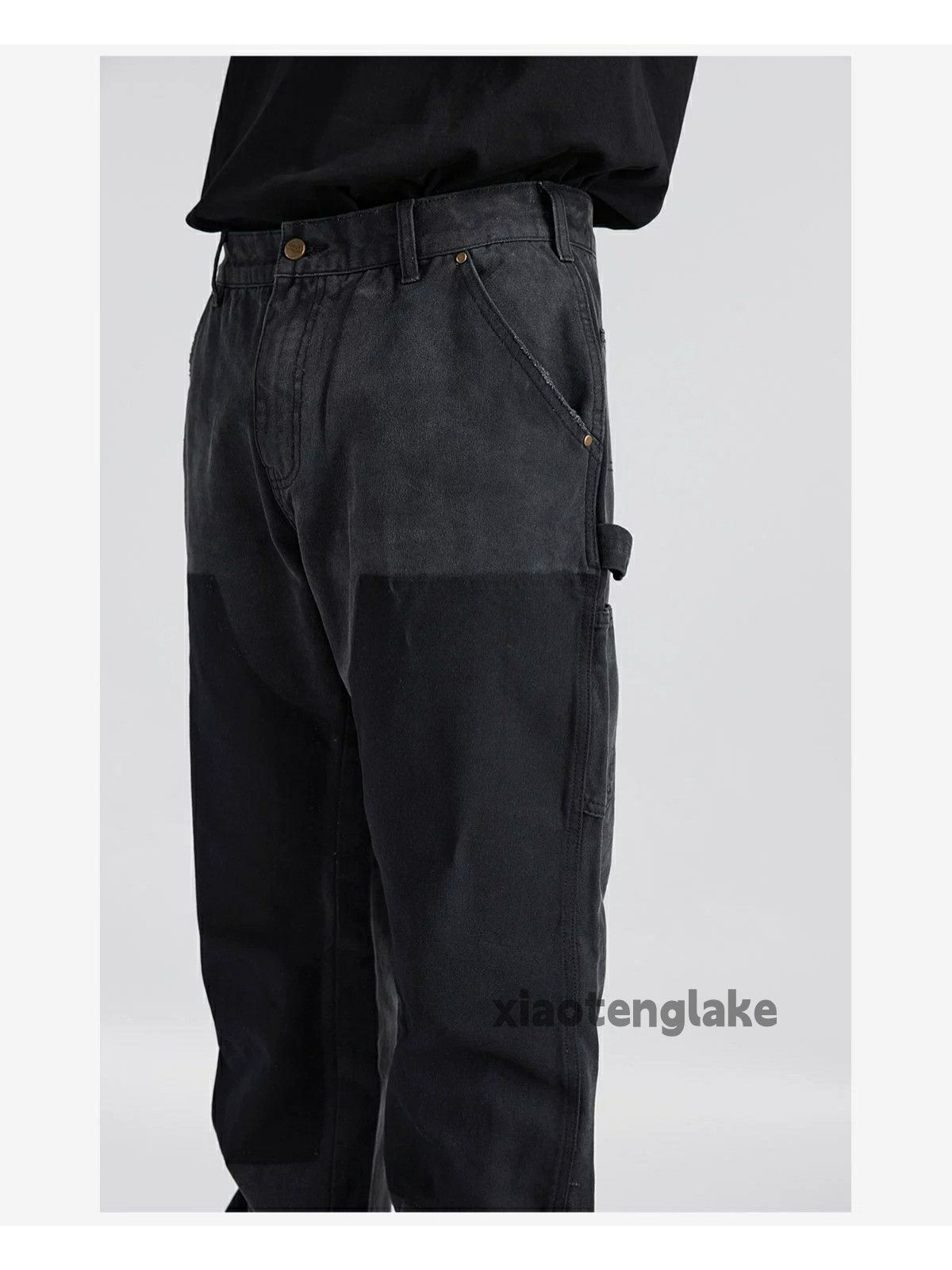 Jean × Vintage washed faded zipper utility carpenter skate hiphop jeans Size US 34 / EU 50 - 5 Thumbnail