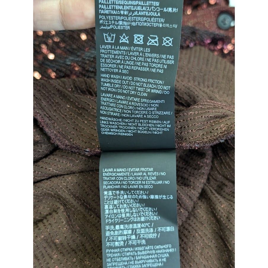 Saint Laurent Paris o1rshd1 Sequinned Sequin Long Sleeve Polo Shirt in Red Size US XL / EU 56 / 4 - 16 Thumbnail
