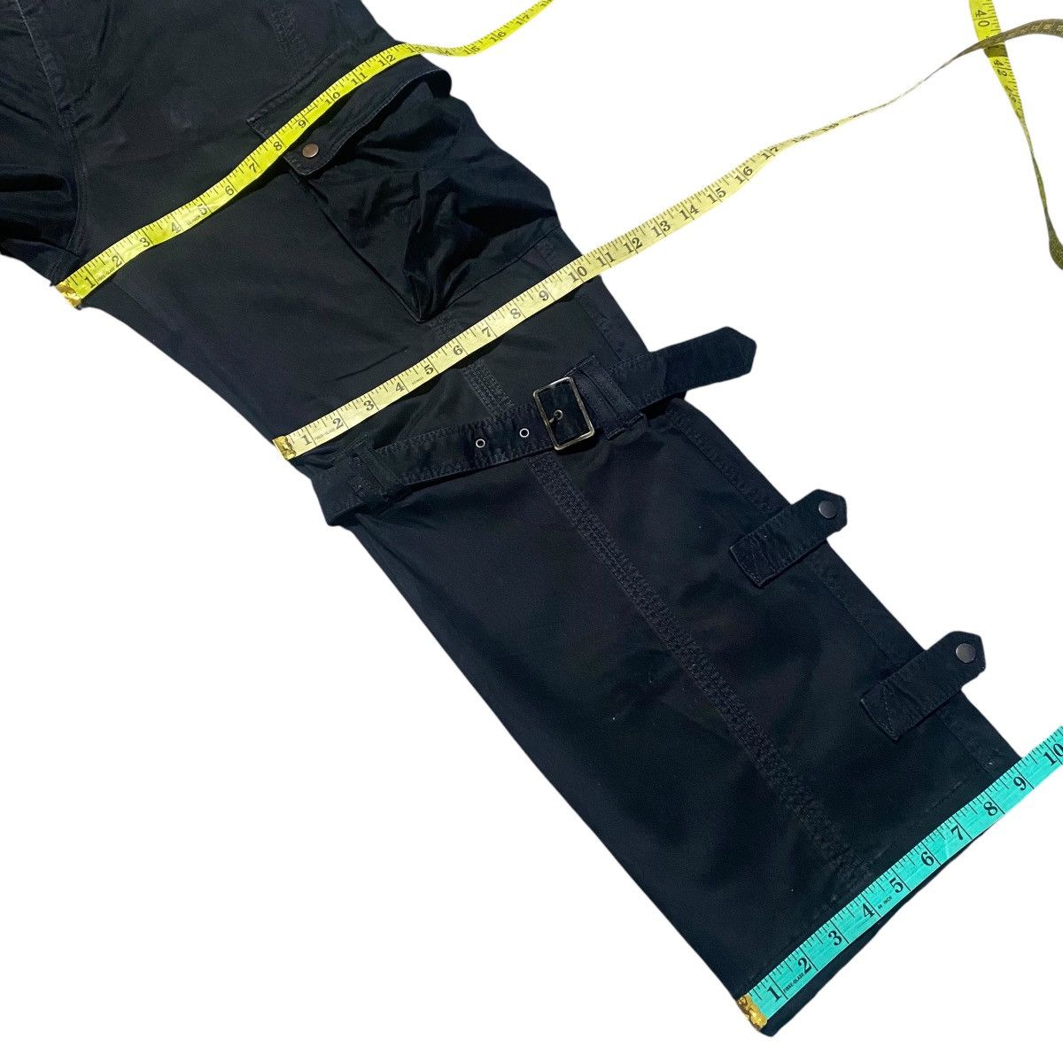 Tete Homme TETE HOMME Black Moleskin Bondage Cargo Pants Size US 32 / EU 48 - 17 Thumbnail