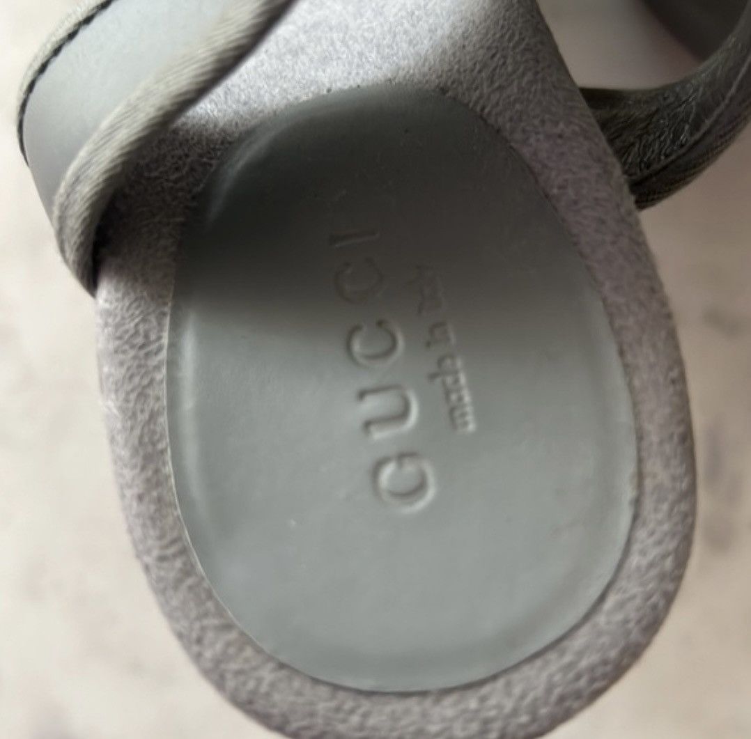 Gucci RUNWAY Gucci Grey Leather Gail Ankle Cuff Heels Size US 9 / IT 39 - 3 Thumbnail