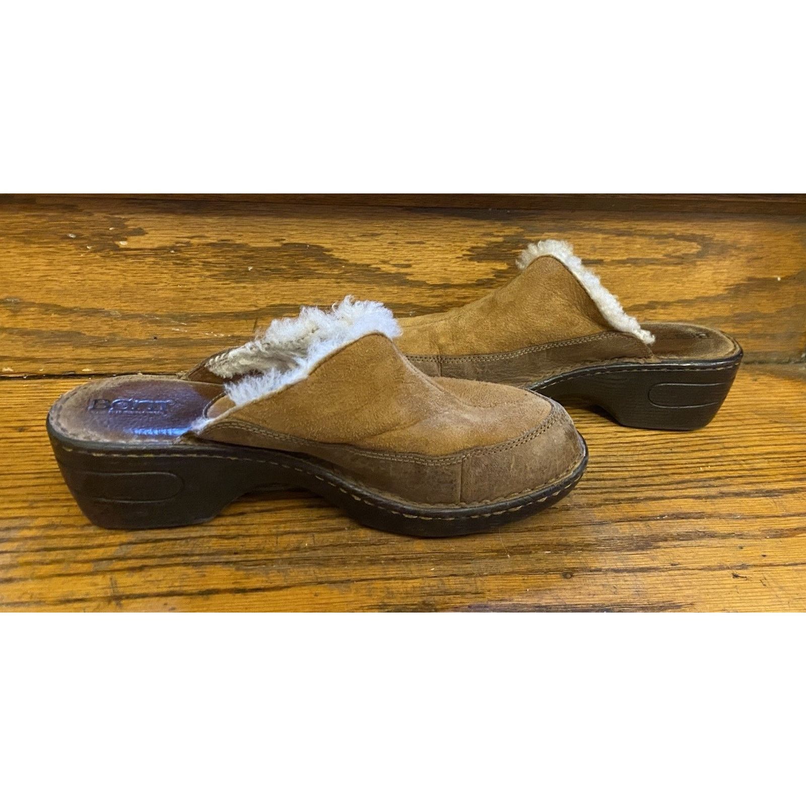 Born Born Hand Crafted Women's 9, 40.5 Leather Wool Lined Shoe Size US 9 / IT 39 - 6 Thumbnail