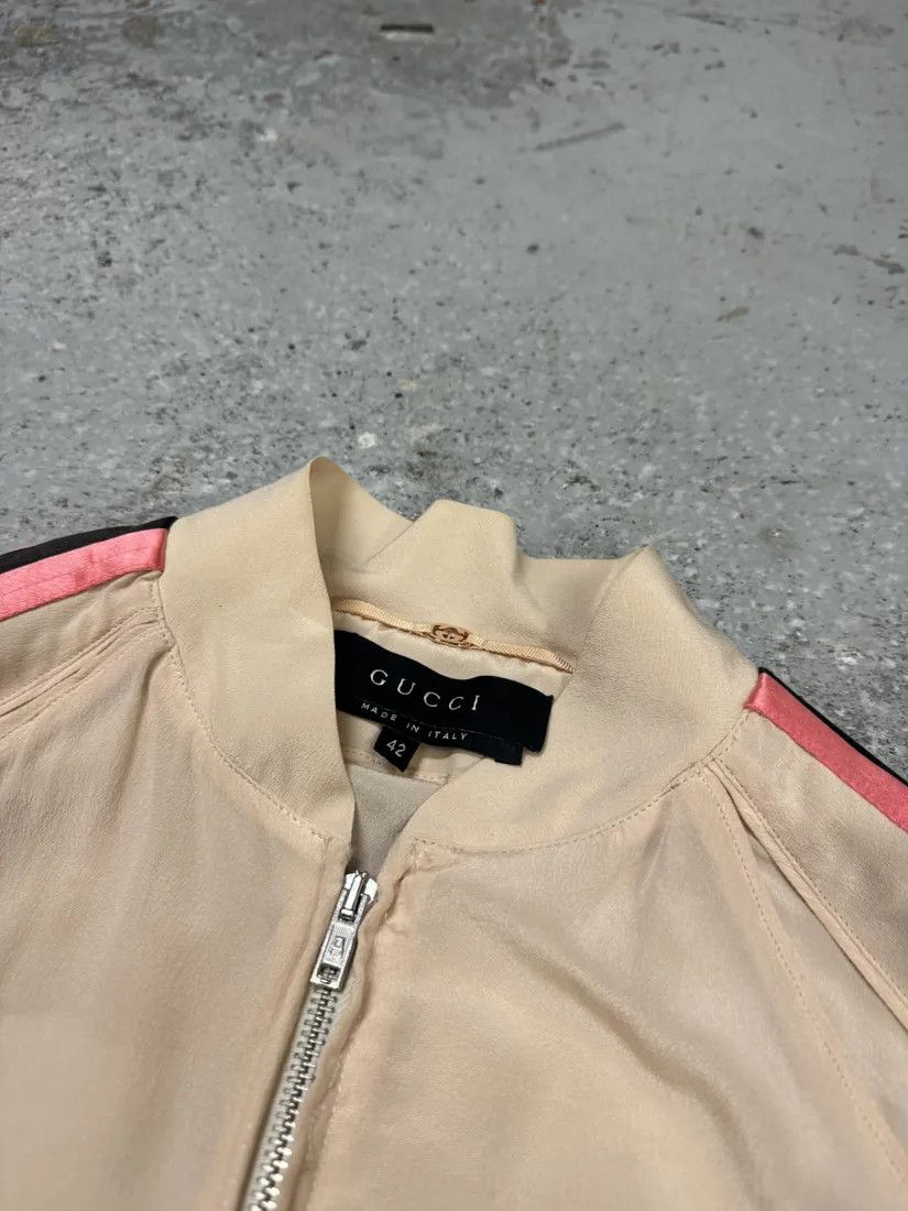 Gucci × Vintage SS2003 Gucci Silk Beige Light Bomber Jacket by Tom Ford Size M / US 6-8 / IT 42-44 - 7 Thumbnail