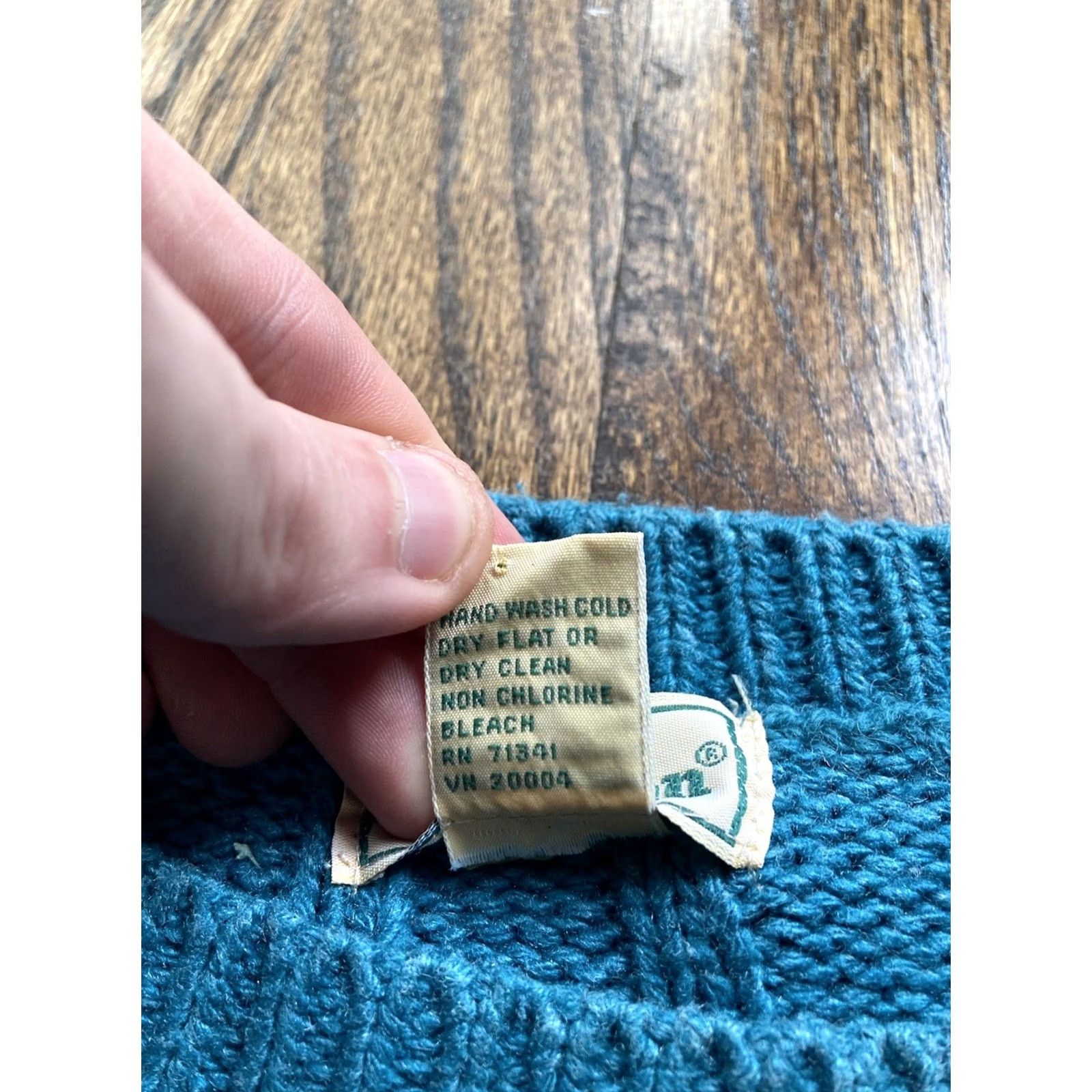 Vintage VINTAGE L.L. Bean Sweater Women M Turquoise Silk Wool Nylon Knit Long Sleeve Pullover Knitwear Medium Size M / US 6-8 / IT 42-44 - 5 Thumbnail