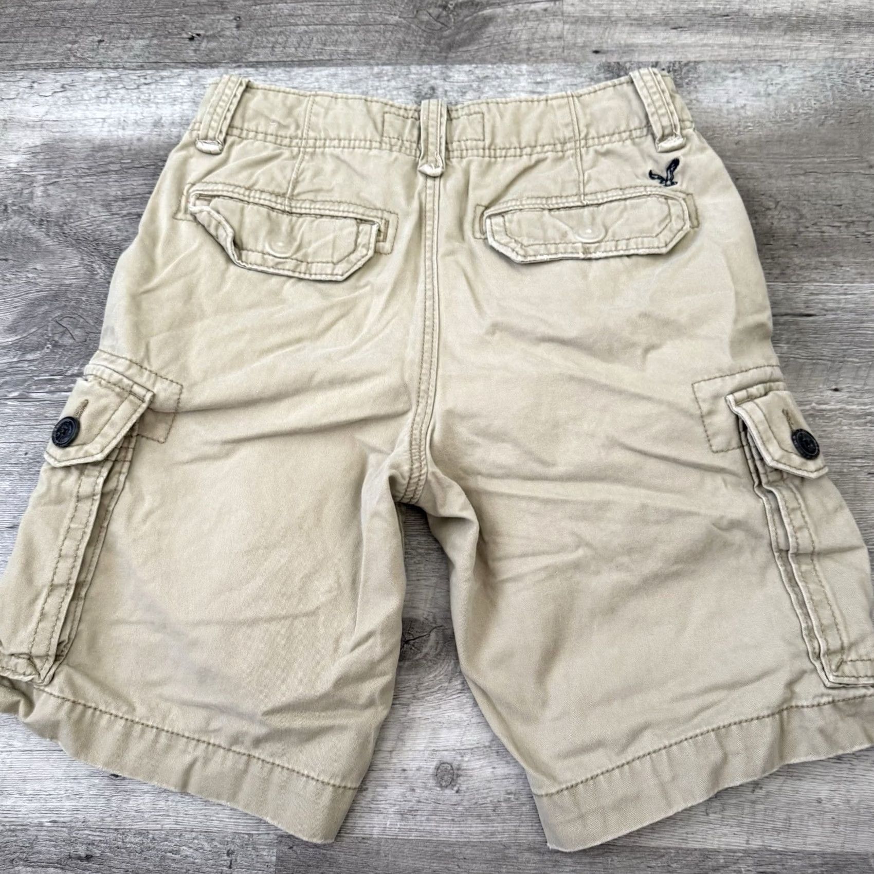 American Eagle Outfitters American Eagle Cargo Shorts Mens 26 Khaki Tan 100% Cotton Casual Size US 26 / EU 42 - 4 Thumbnail