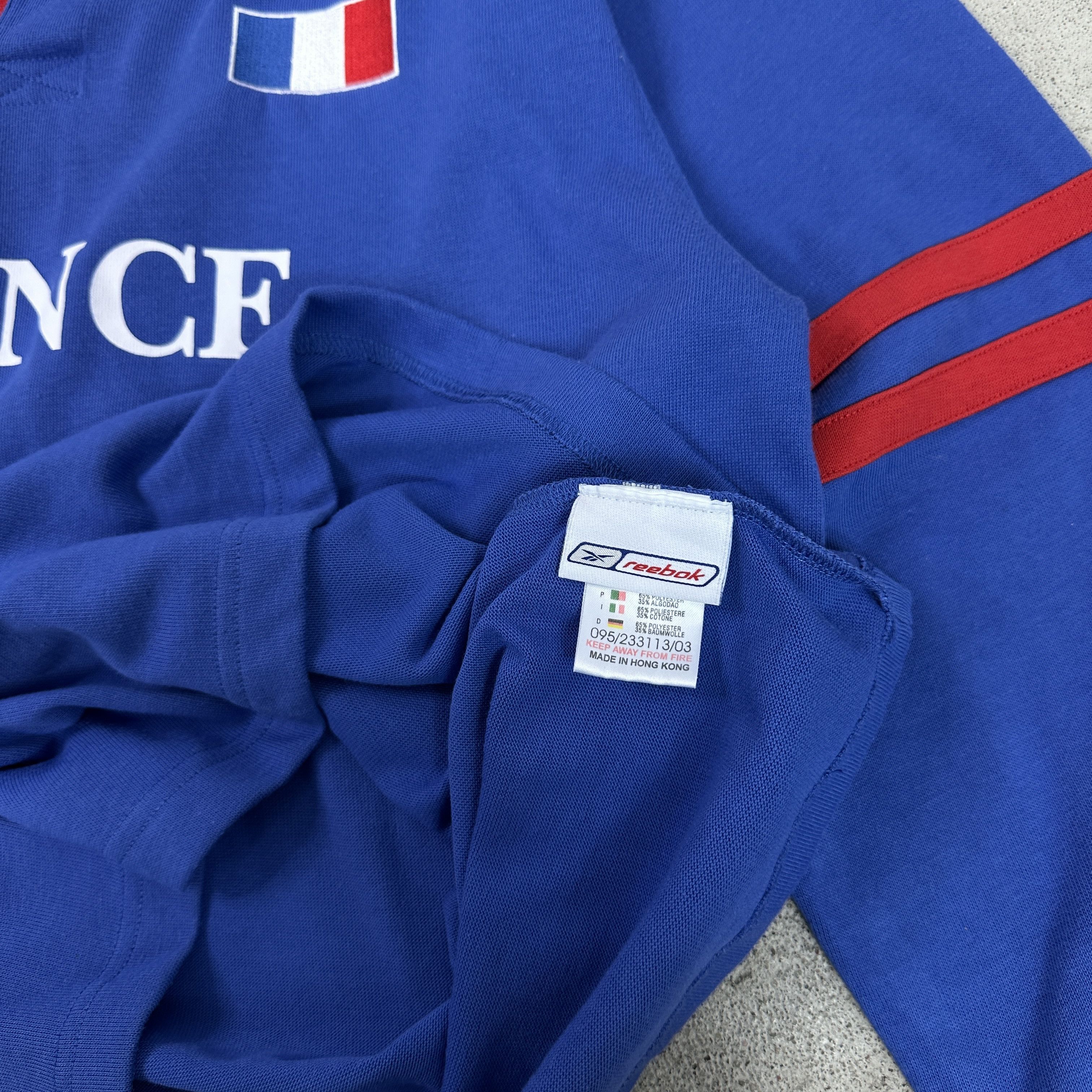 Reebok × Vintage Vintage Sporty Streetwear Rugby Reebok France Sweatshirt 00s Size US L / EU 52-54 / 3 - 4 Thumbnail