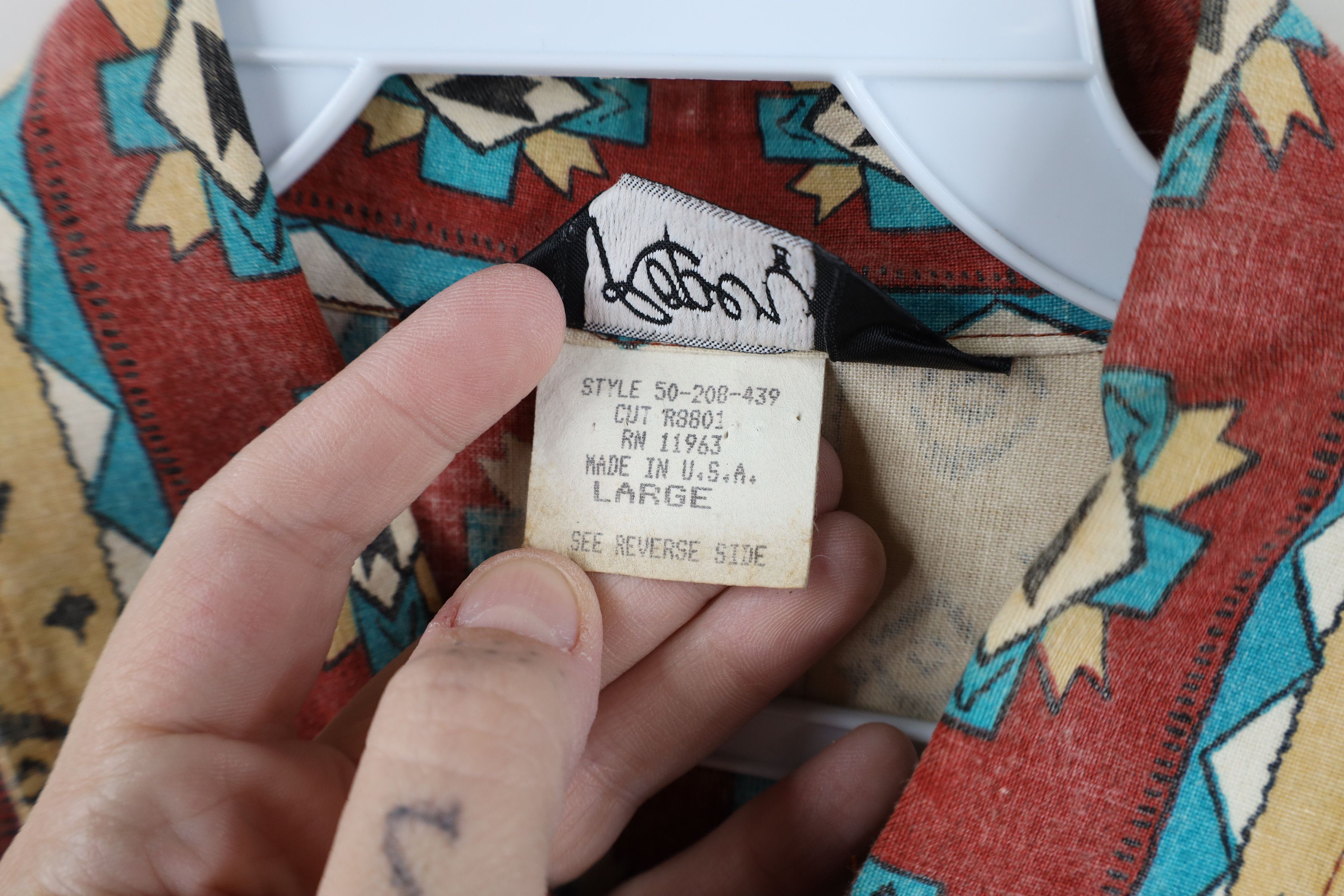 Vintage Vintage 90s Rockabilly Southwestern Cowgirl Button Shirt USA Size L / US 10 / IT 46 - 5 Thumbnail