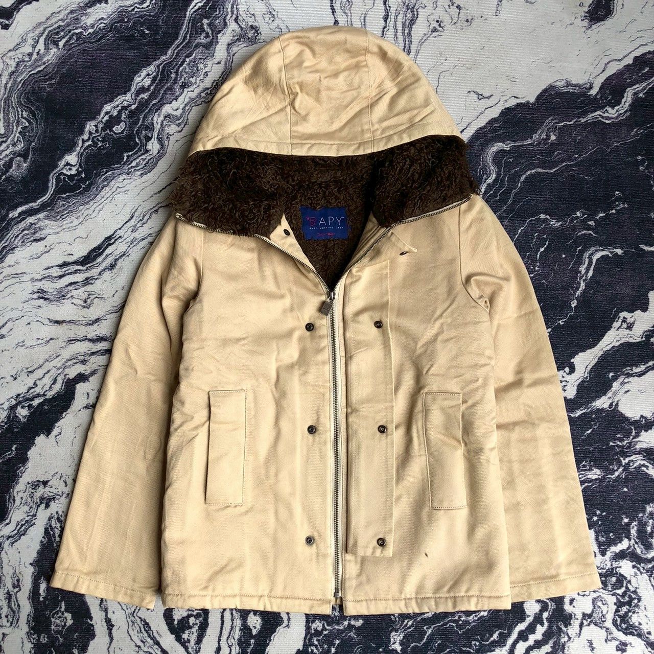 Bape A Bathing Ape BAPY Fur Lined Hooded Jacket Size S / US 4 / IT 40 - 1 Thumbnail