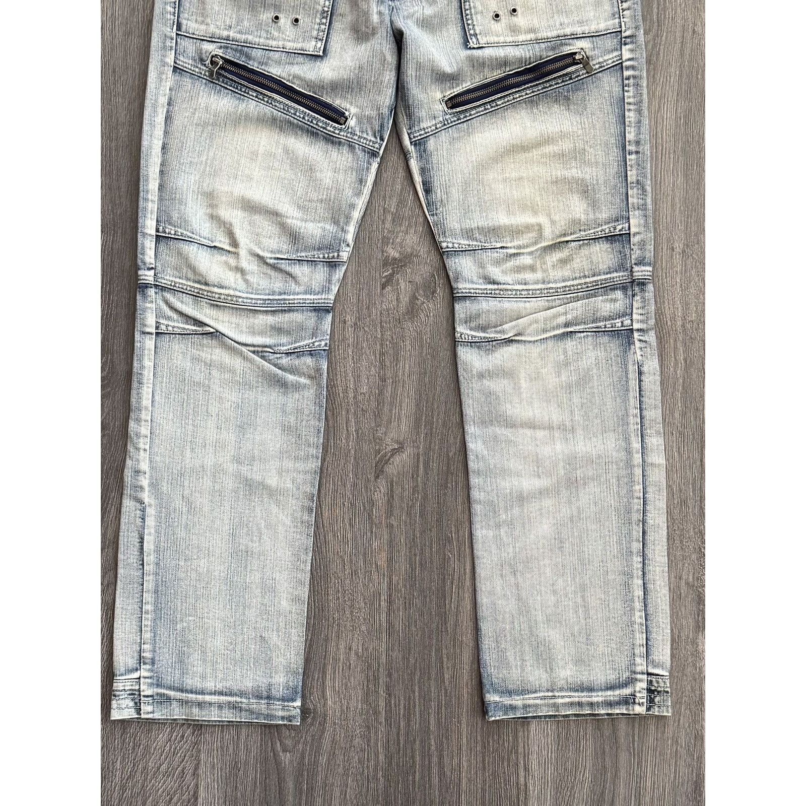 Japanese Brand Y2K Vintage Japanese Washed Zip Jeans Size US 34 / EU 50 - 2 Thumbnail